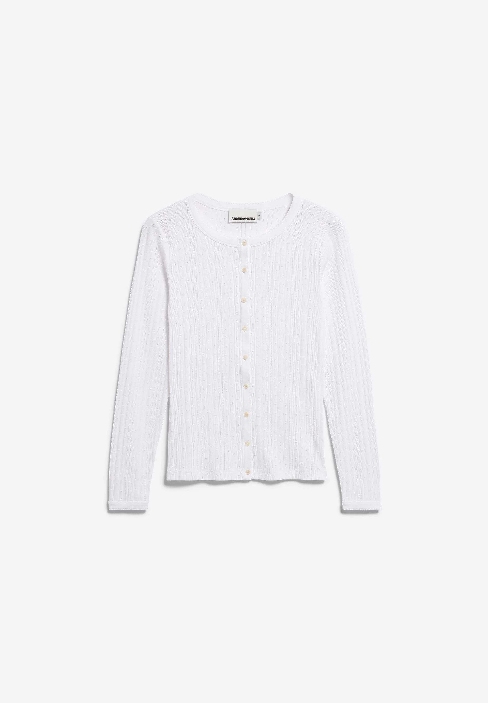 POINTELLE CARDIGAN | white - Image 6