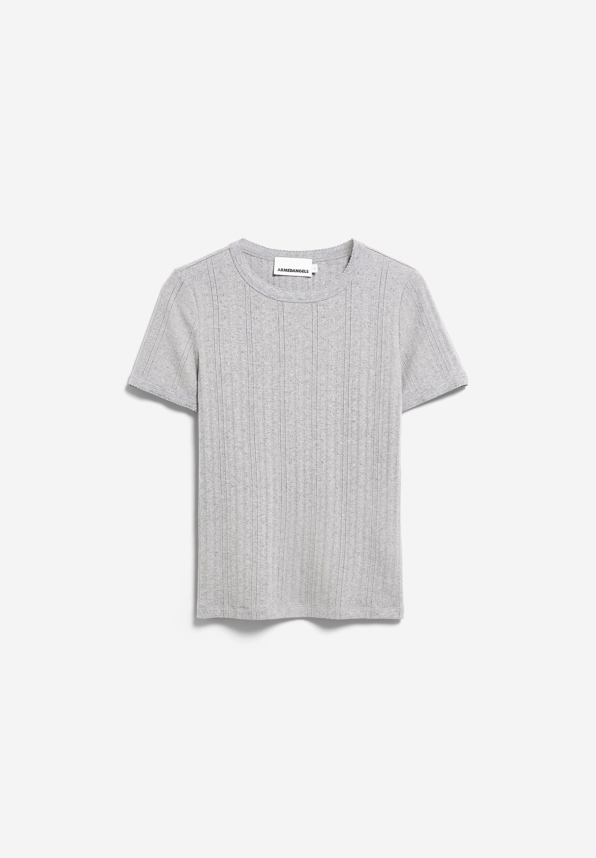 POINTELLE T-SHIRT | silver melange - Image 6
