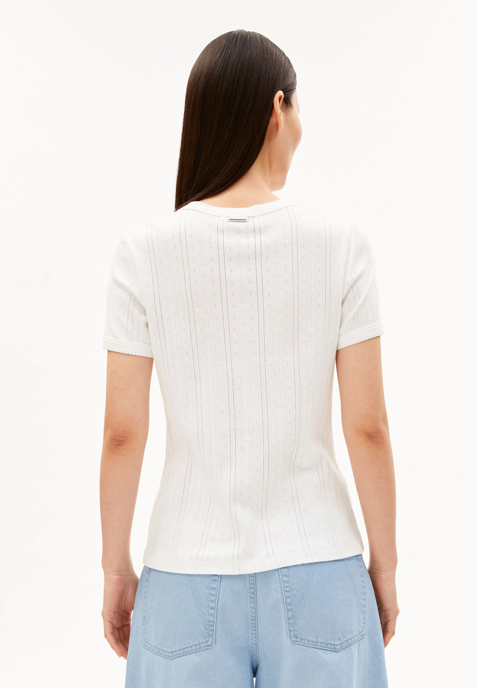 POINTELLE T-SHIRT | white - Image 2