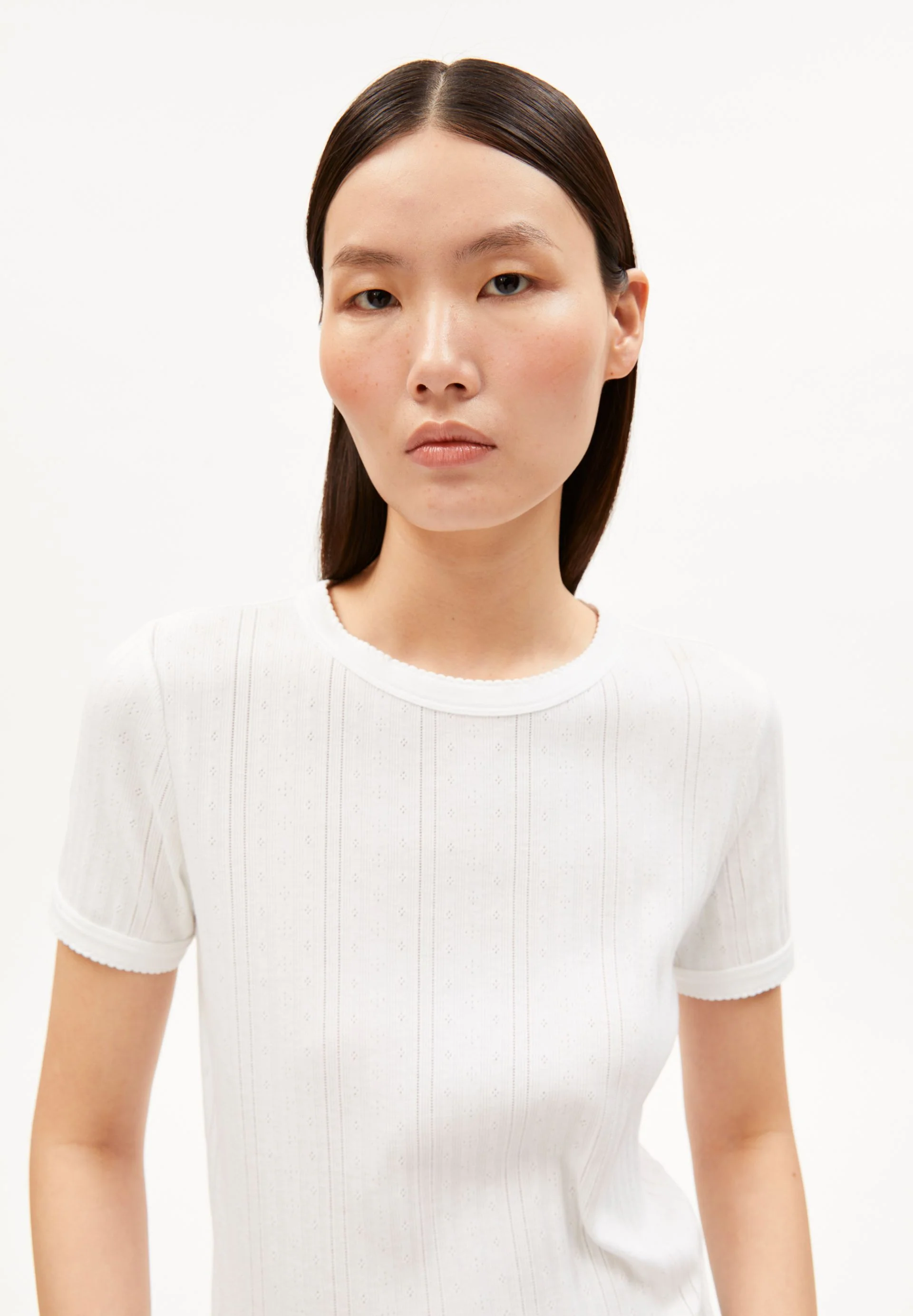 POINTELLE T-SHIRT | white - Image 3