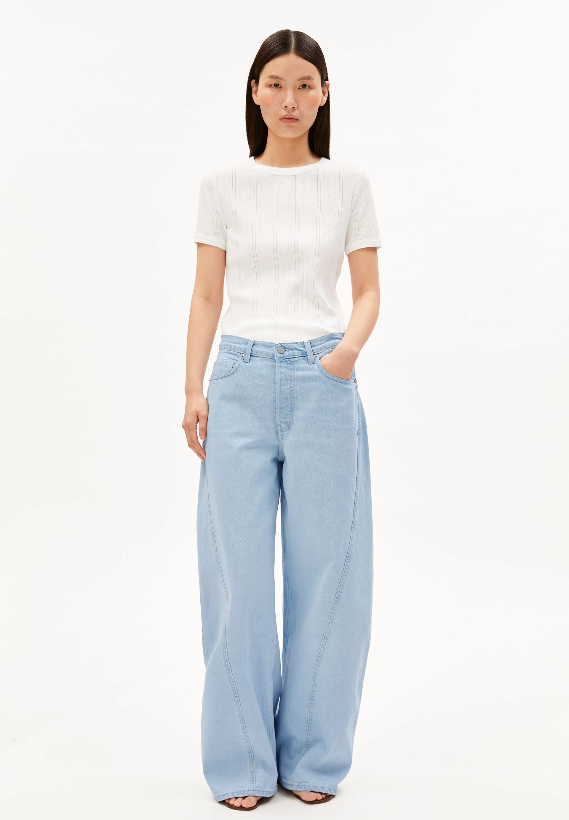 POINTELLE T-SHIRT | white - Image 5