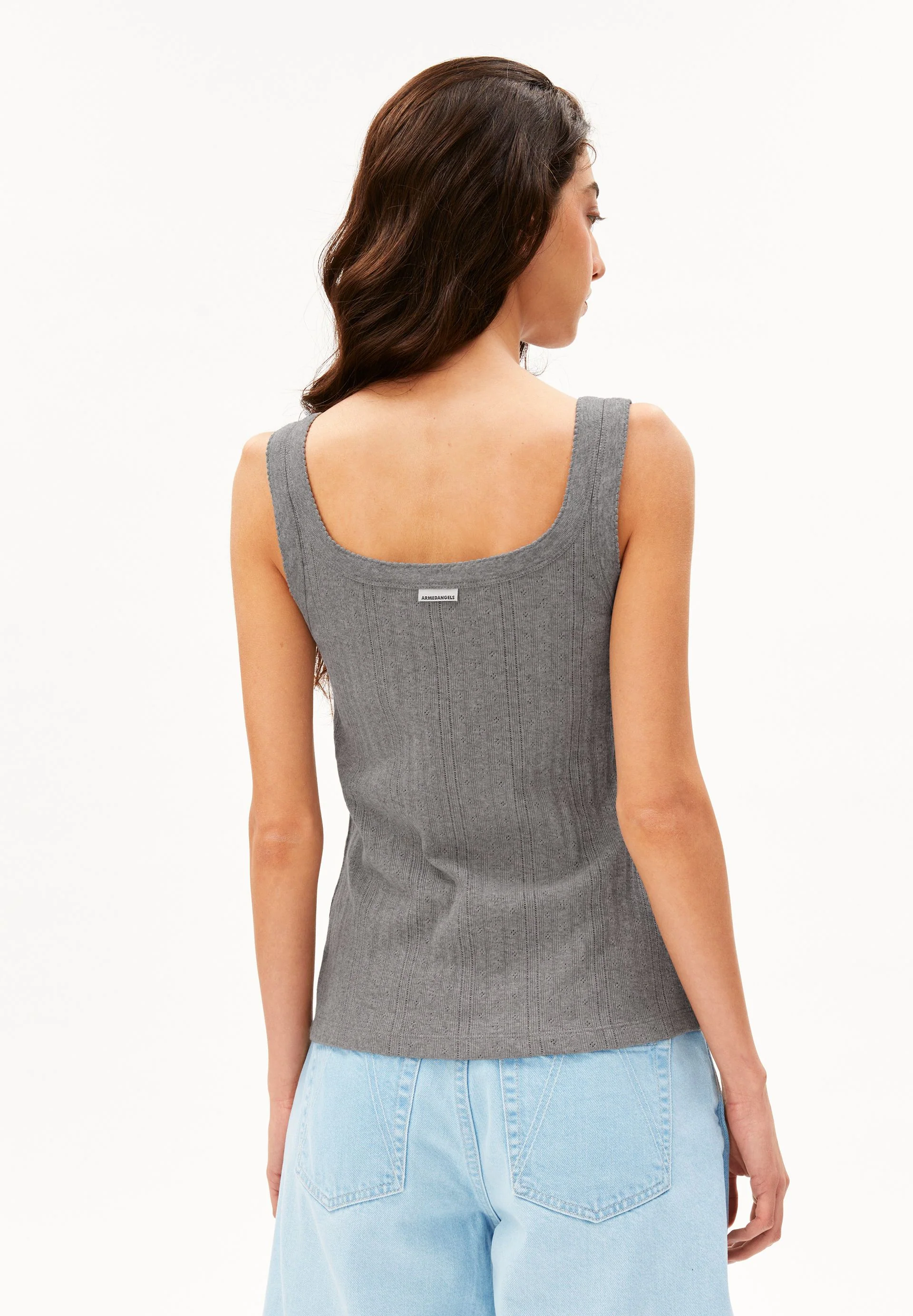 POINTELLE TOP | silver melange - Image 2