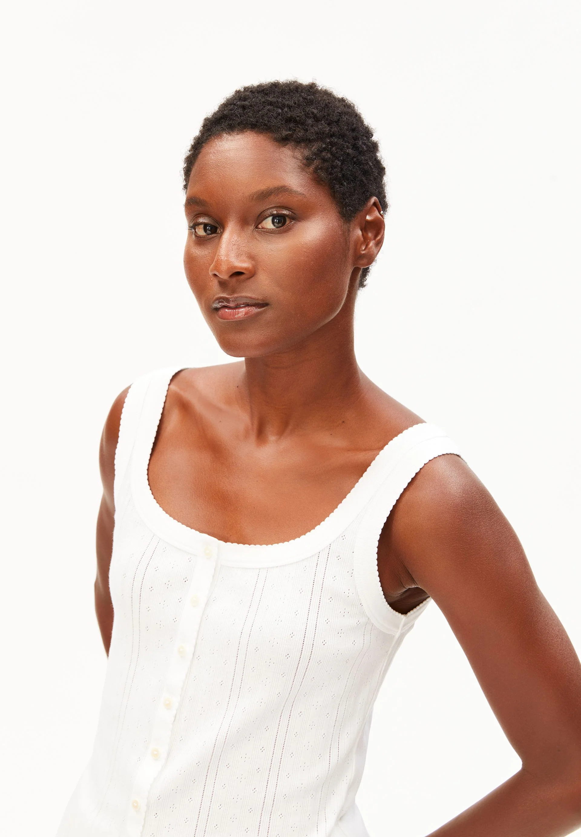 POINTELLE TOP | white - Image 3