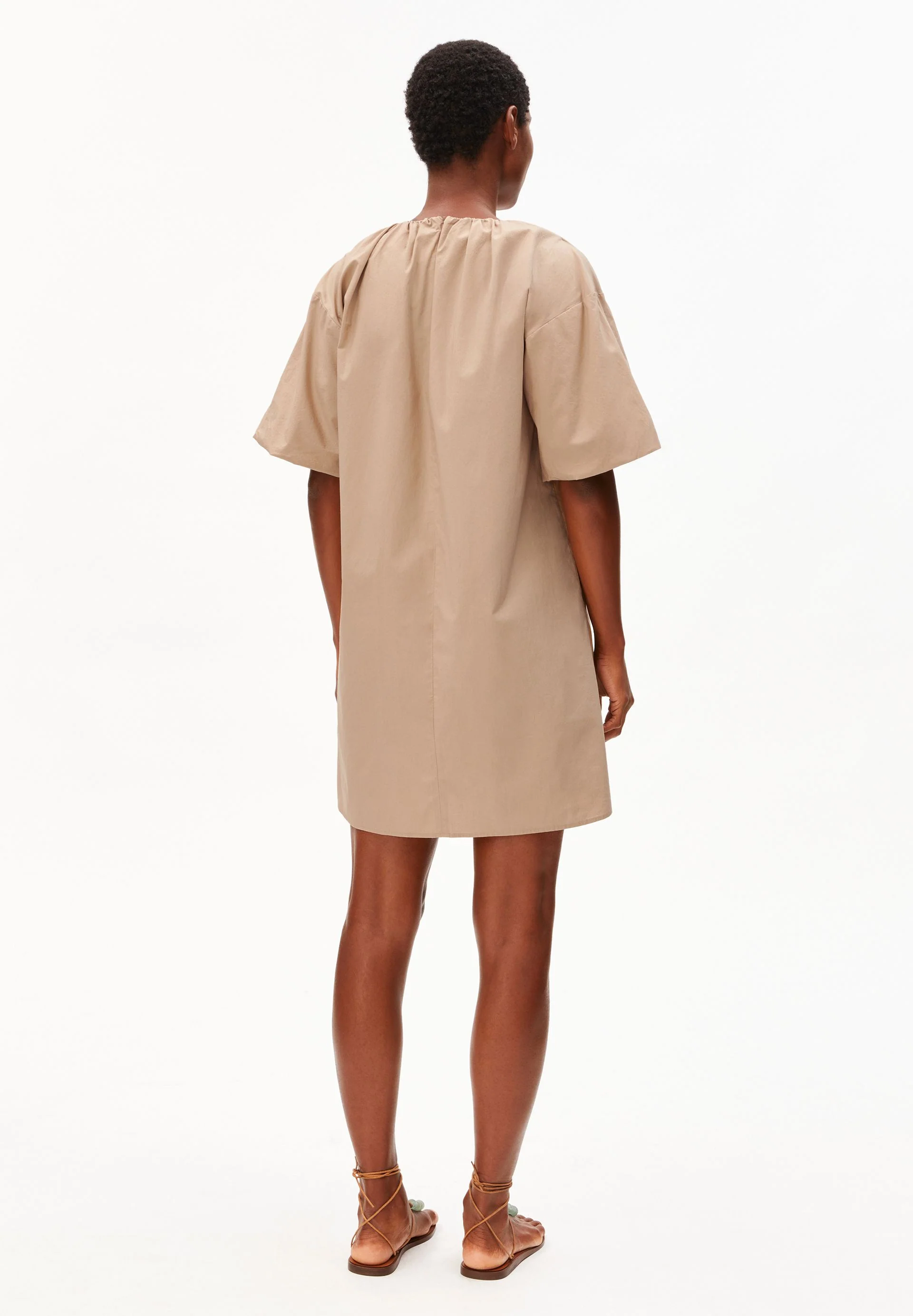 POPLIN BALLON-MINI-KLEID | true camel - Image 2