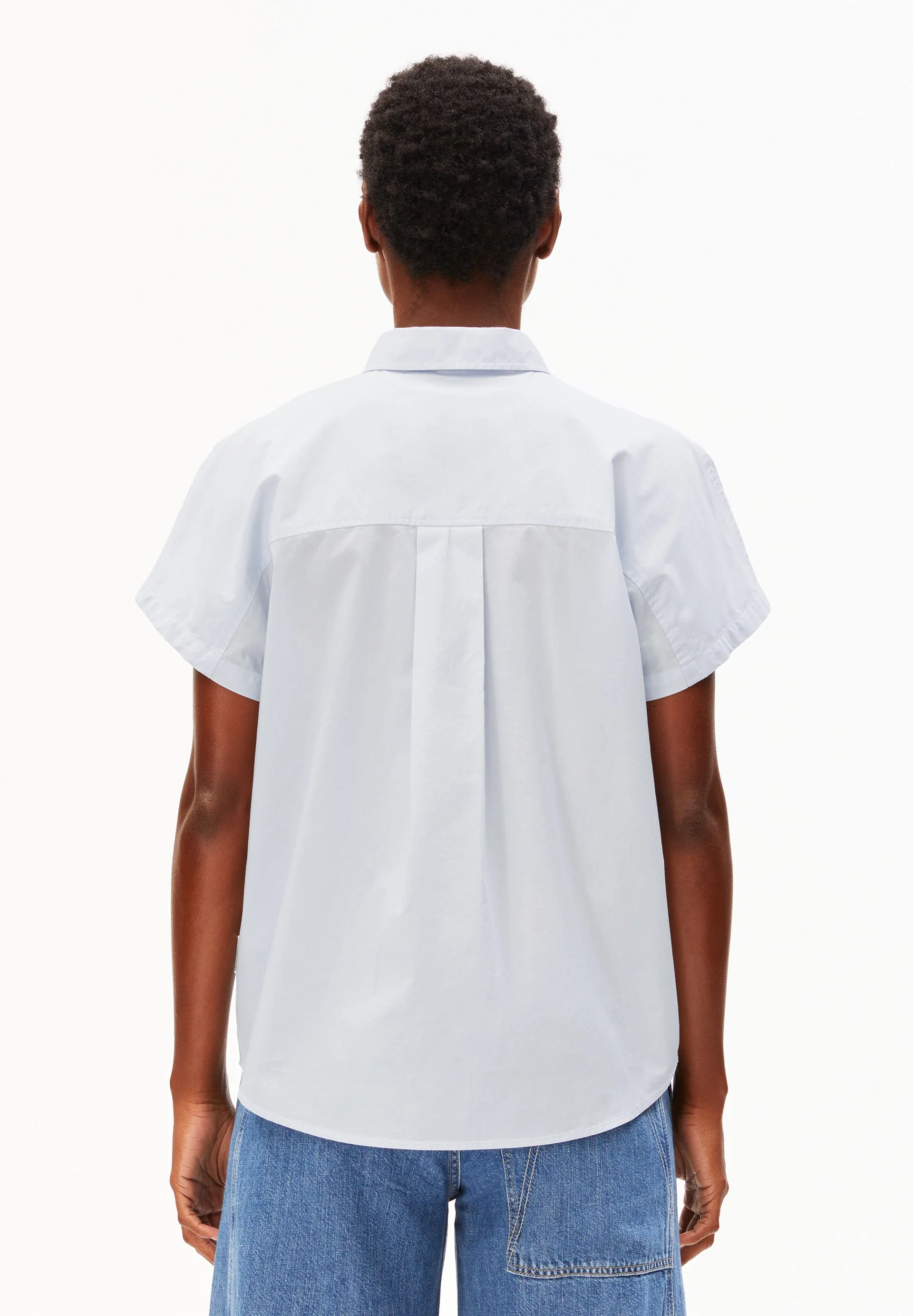 POPLIN LARISAANA BLUSE | morning sky - Image 2