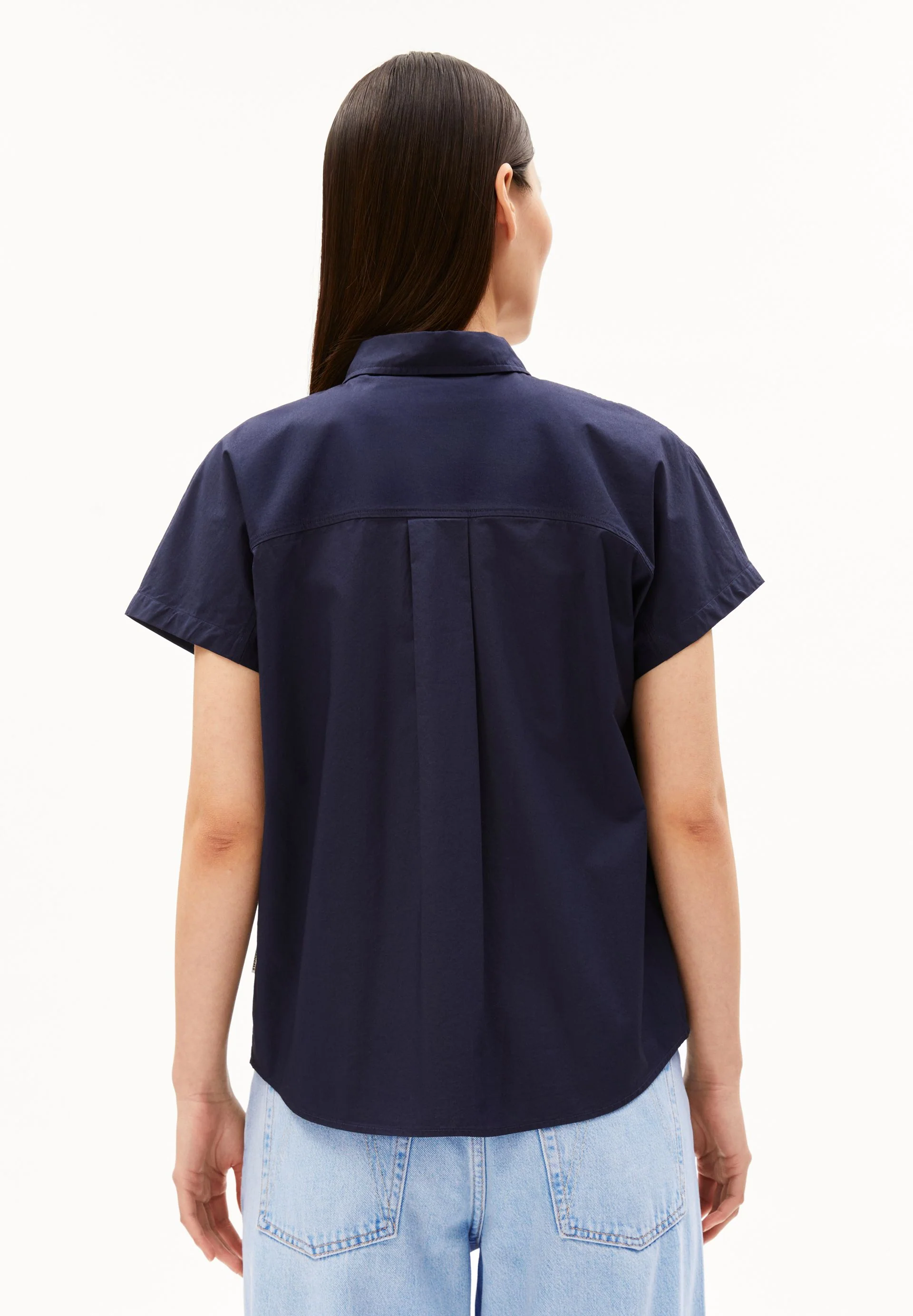 POPLIN LARISAANA BLUSE | tinted navy - Image 2