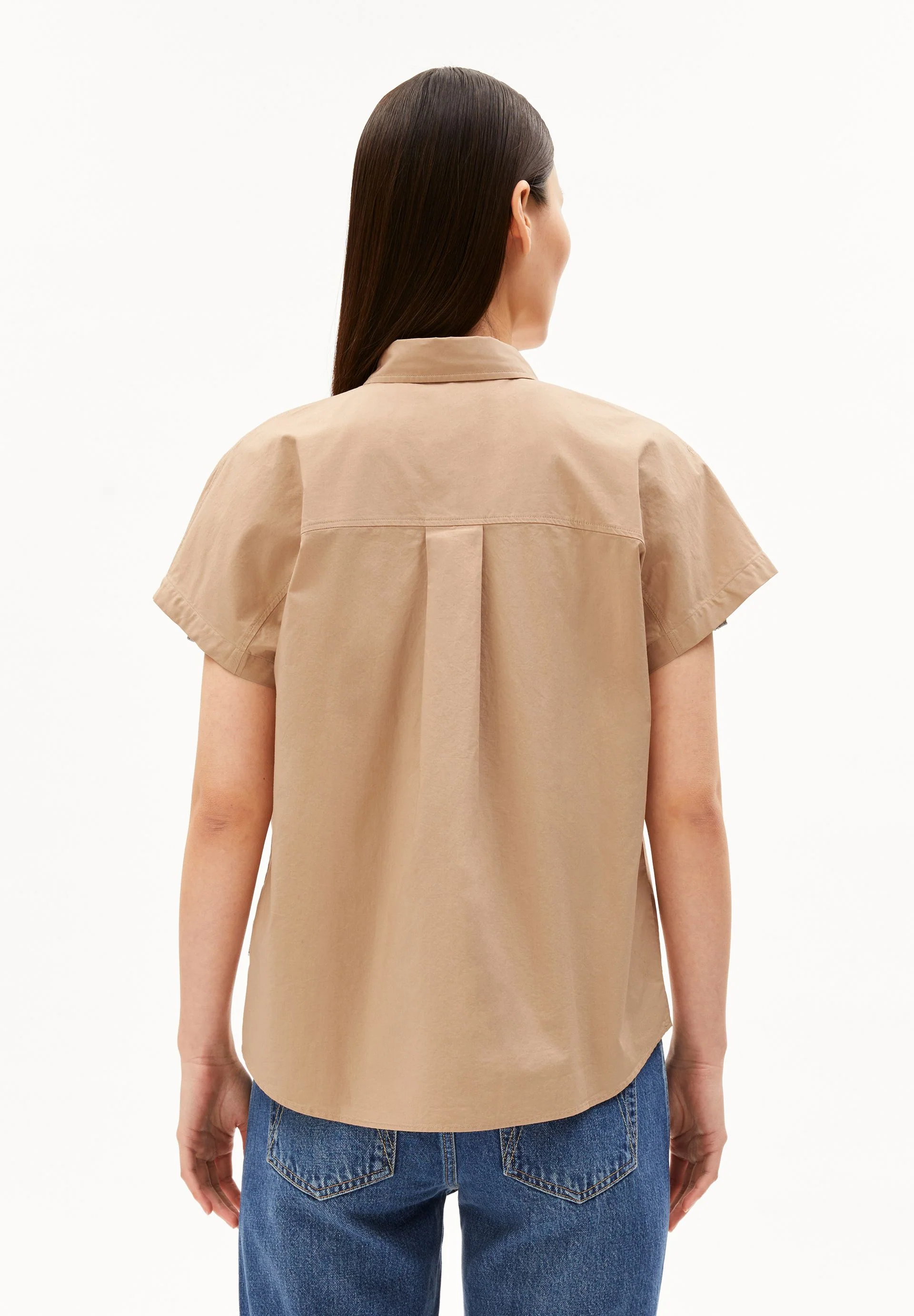 POPLIN LARISAANA BLUSE | true camel - Image 2
