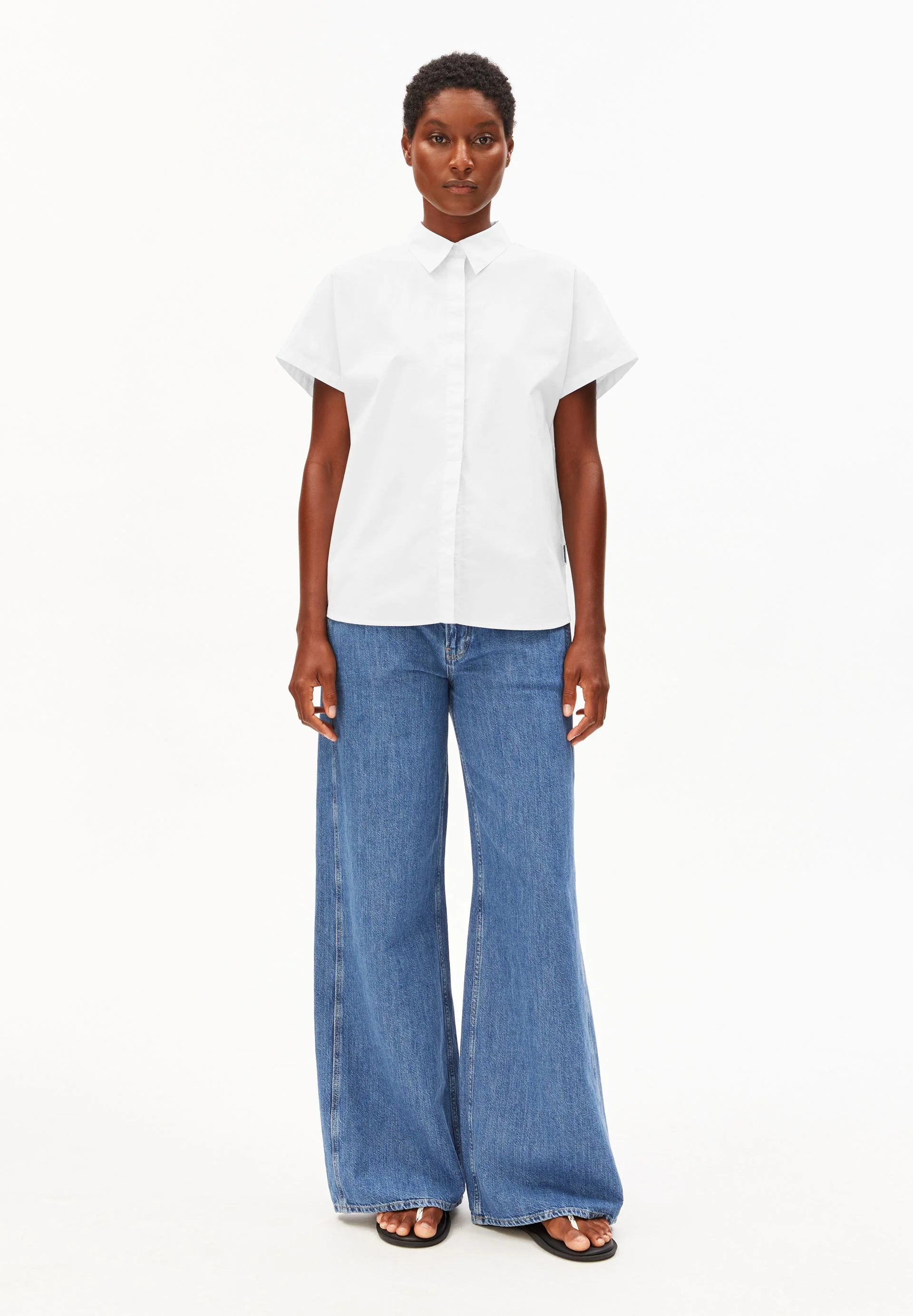 POPLIN LARISAANA BLUSE | white - Image 5