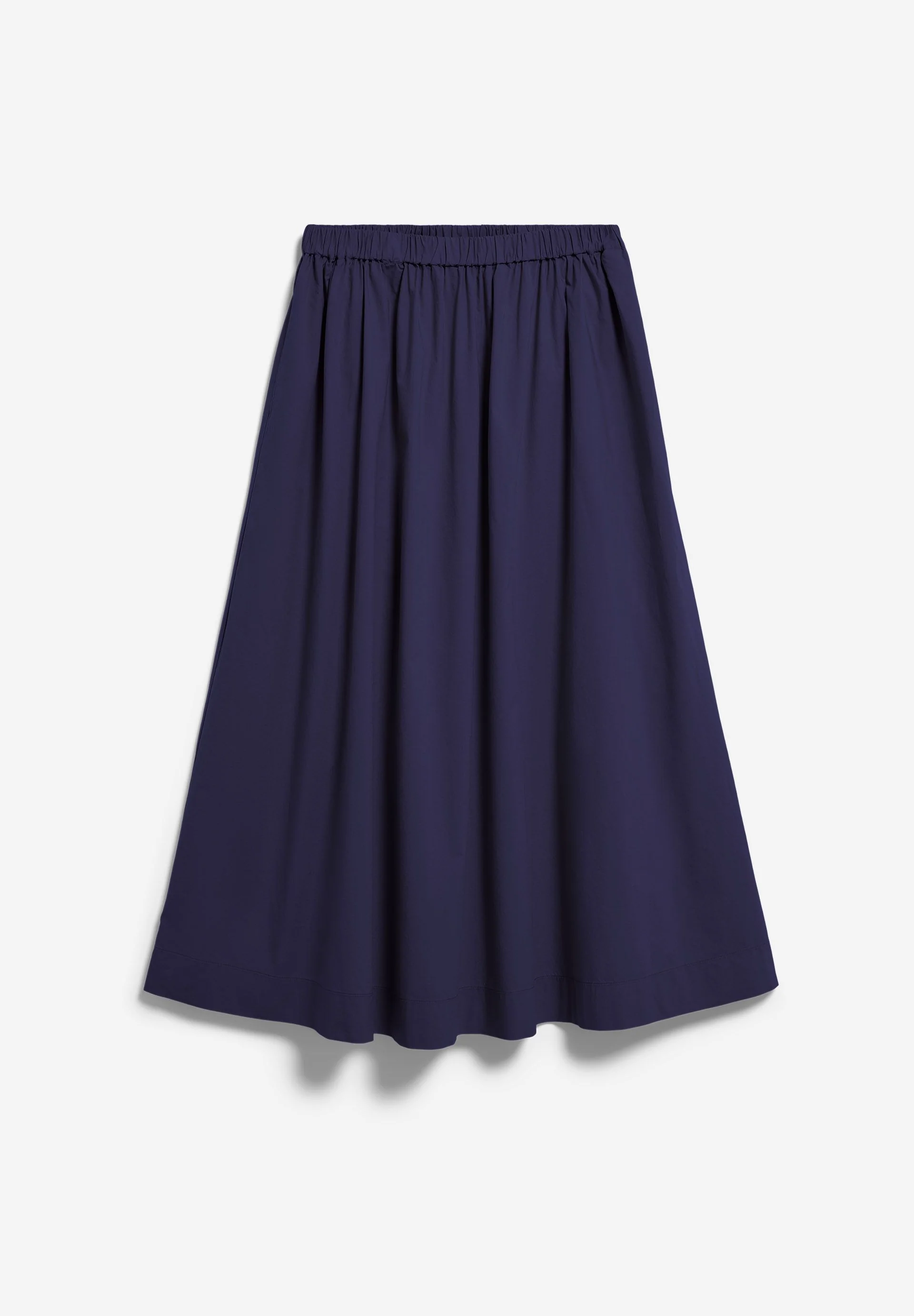 POPLIN MIDI-ROCK A-LINIE | tinted navy - Image 6