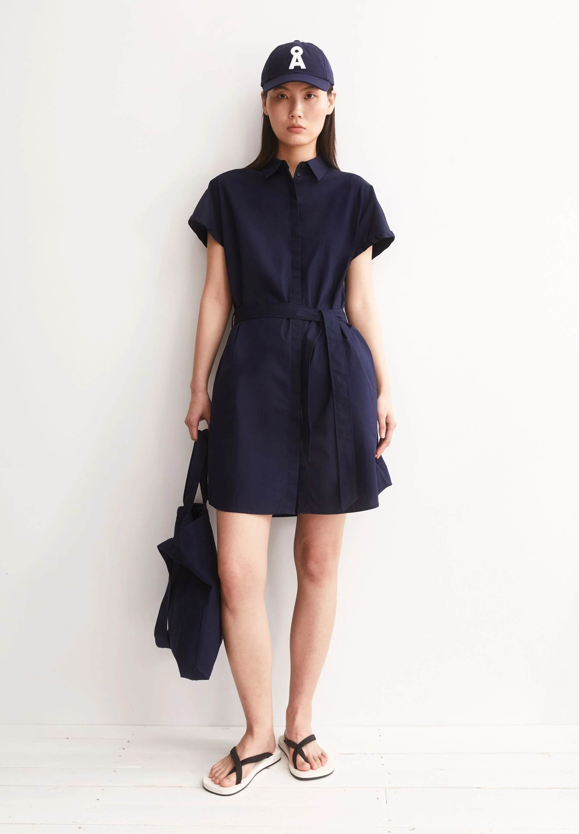 POPLIN LARISAANA MINI-KLEID | tinted navy - Image 4