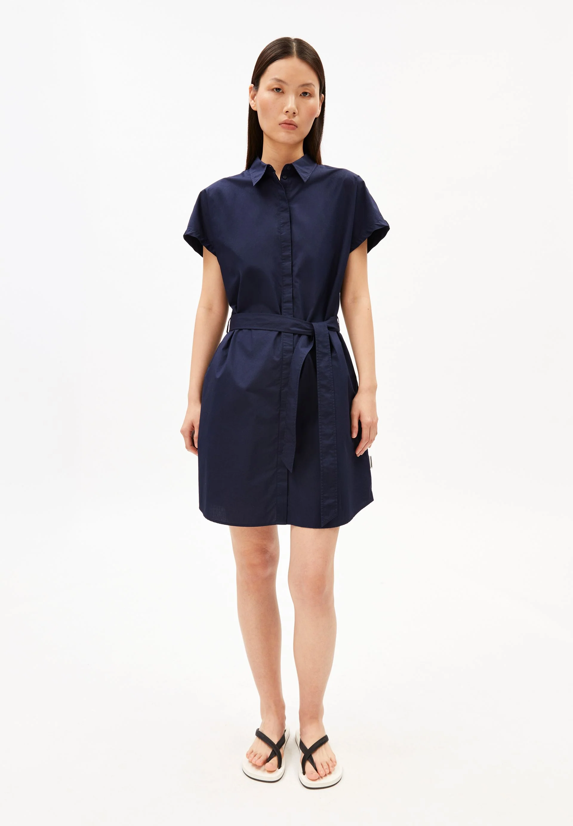 POPLIN LARISAANA MINI-KLEID | tinted navy - Image 5