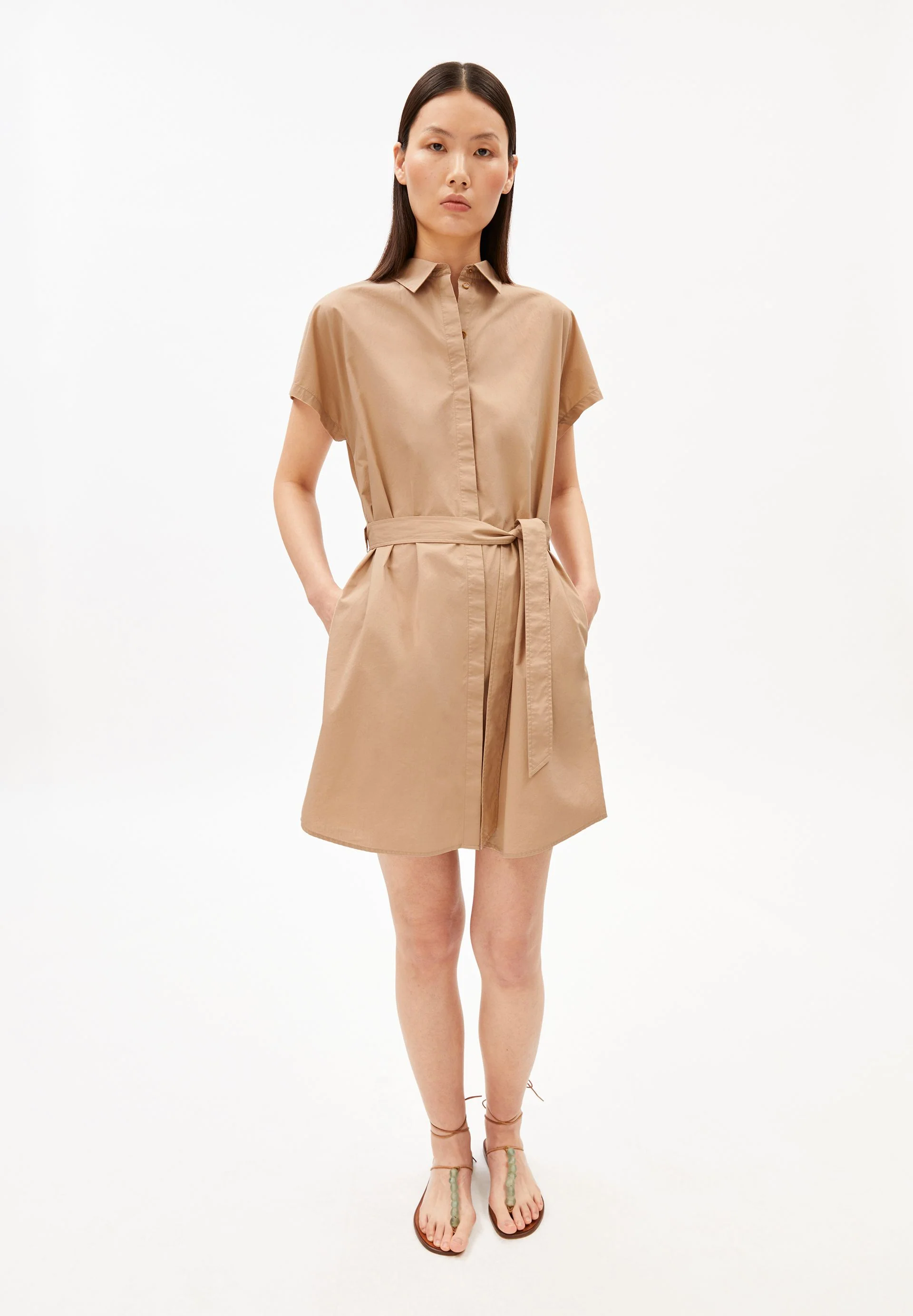 POPLIN LARISAANA MINI-KLEID | true camel - Image 5