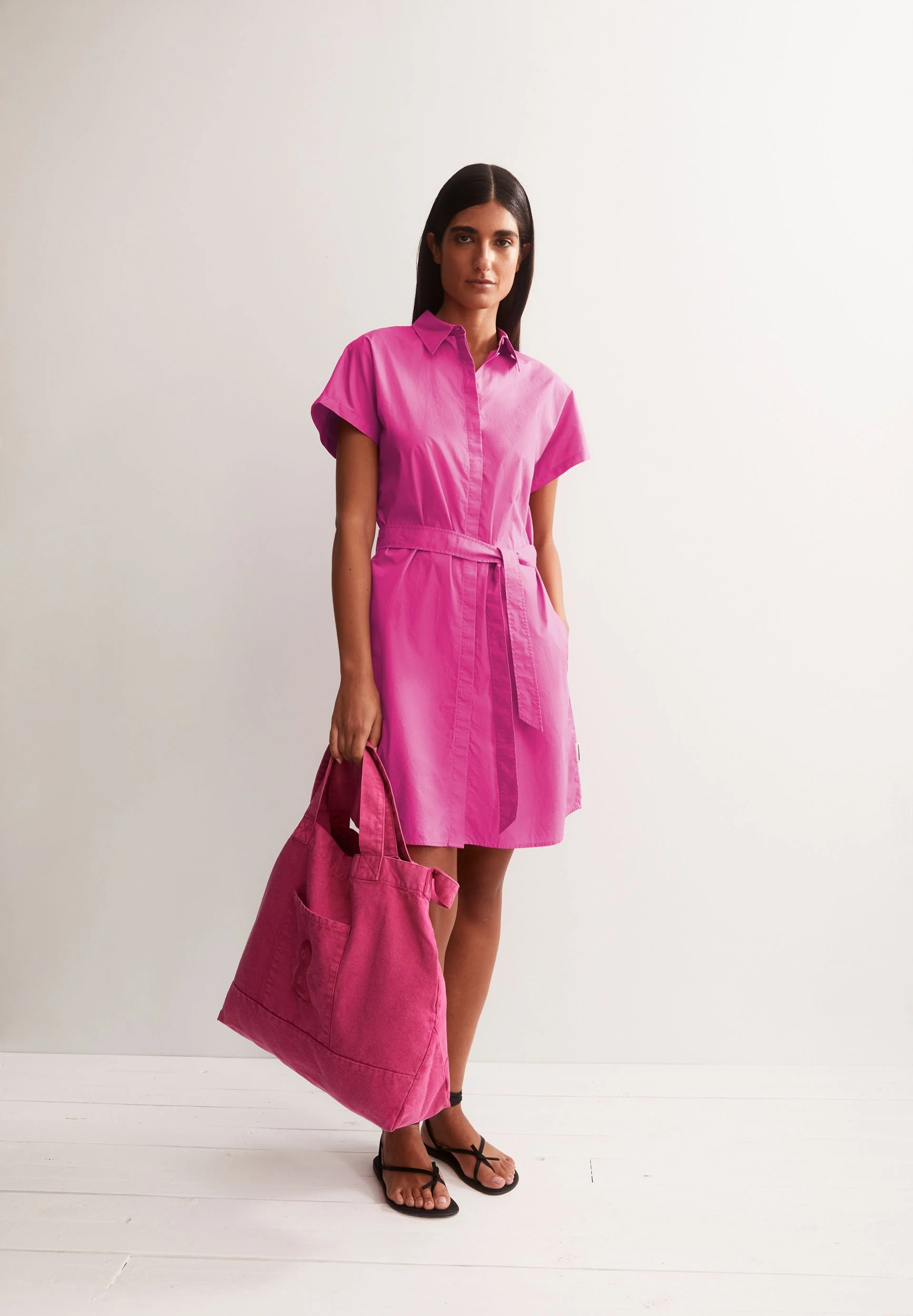 POPLIN LARISAANA MINI-KLEID | very berry - Image 4