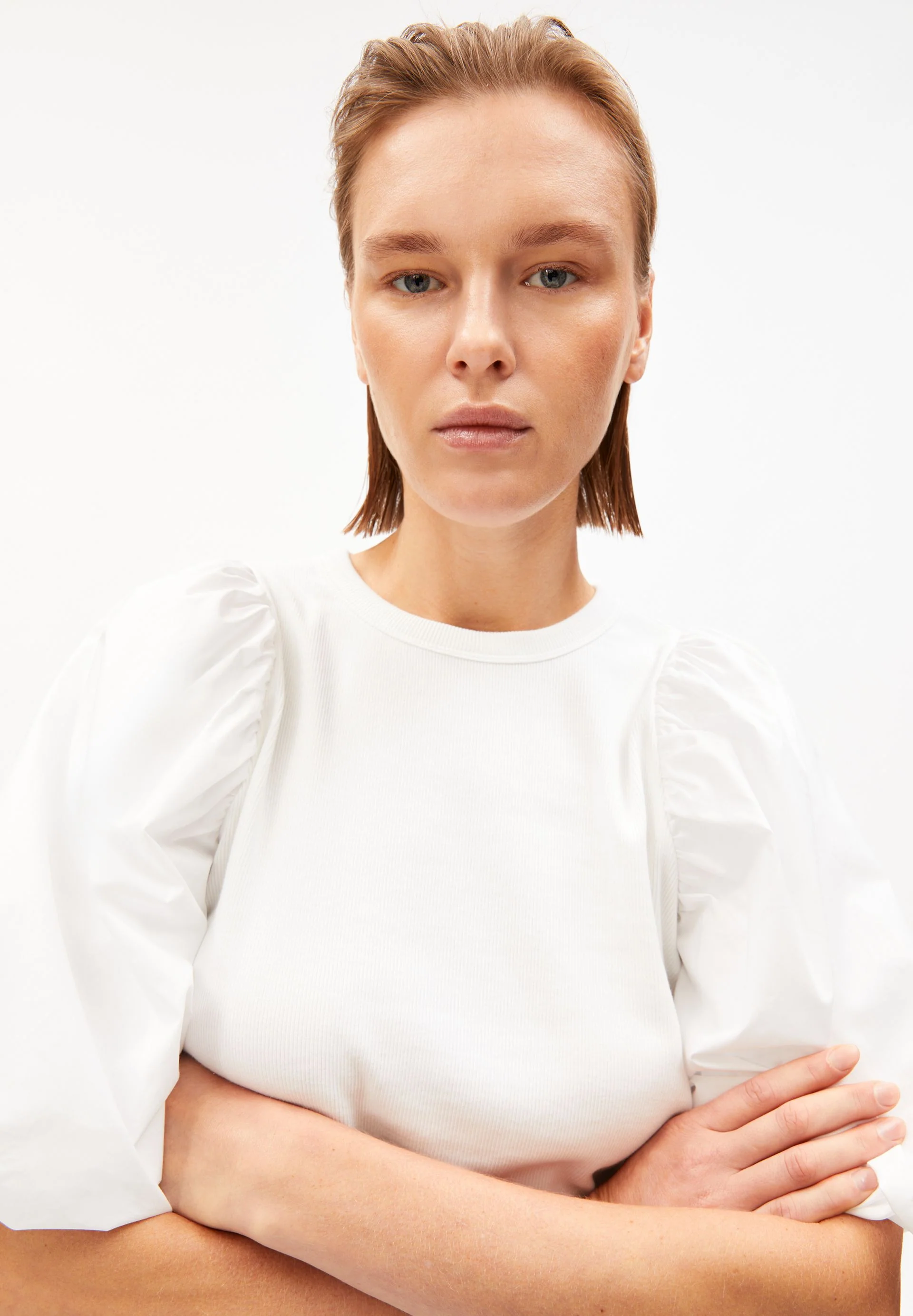 PUFFÄRMEL T-SHIRT | white - Image 3