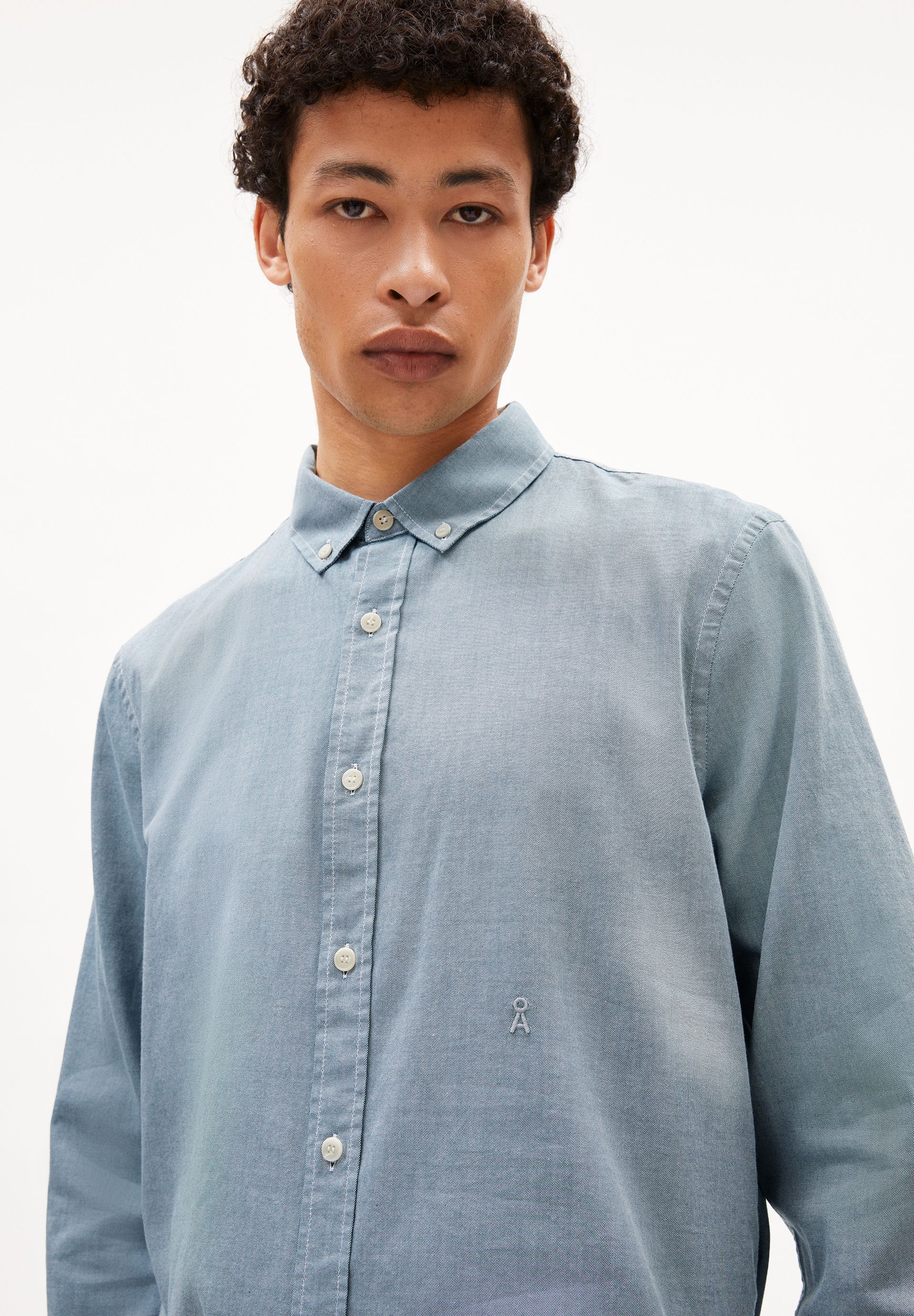 QUAASA LANGARMHEMD | deep teal - Image 3