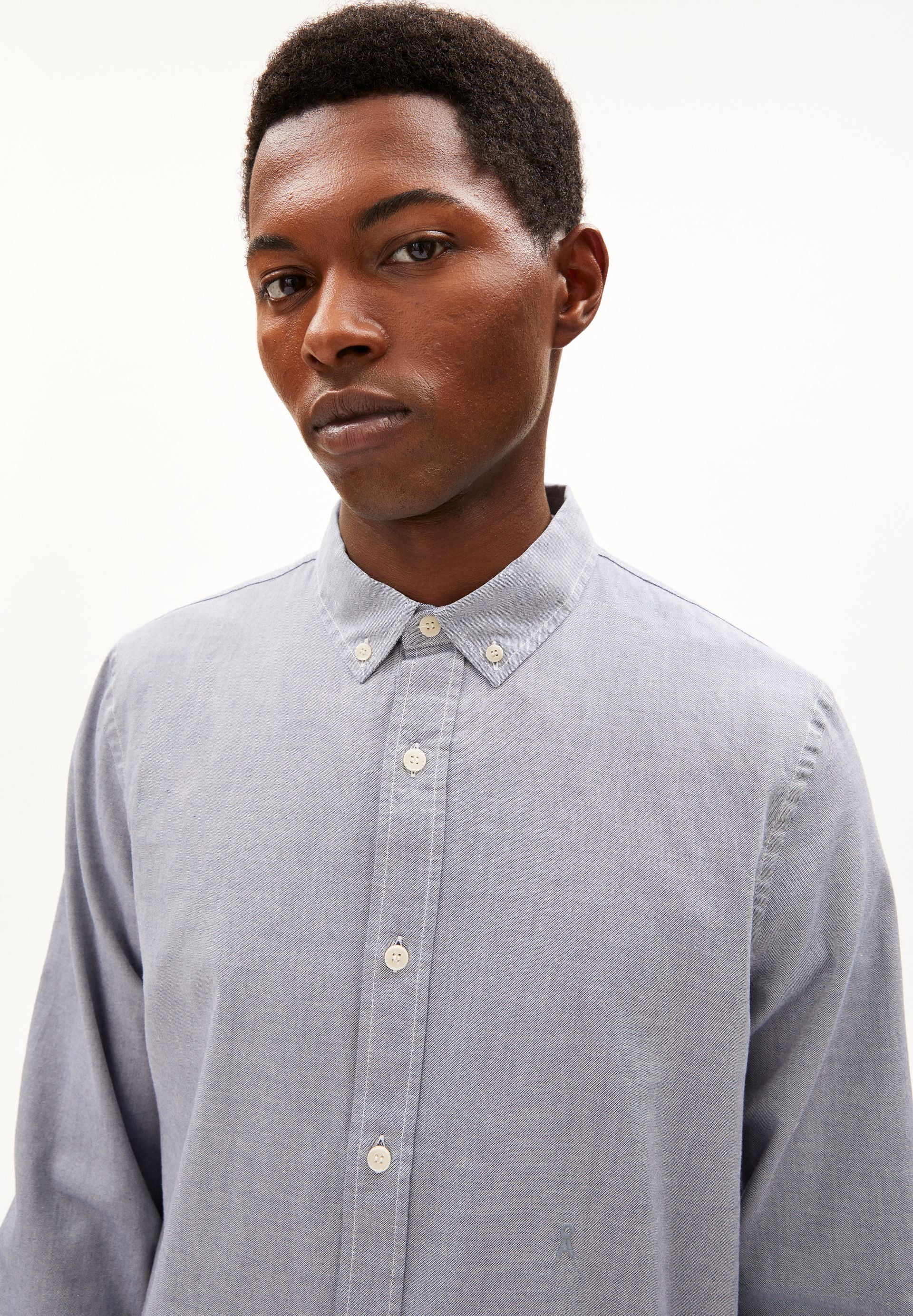 QUAASA LANGARMHEMD | faded indigo - Image 3