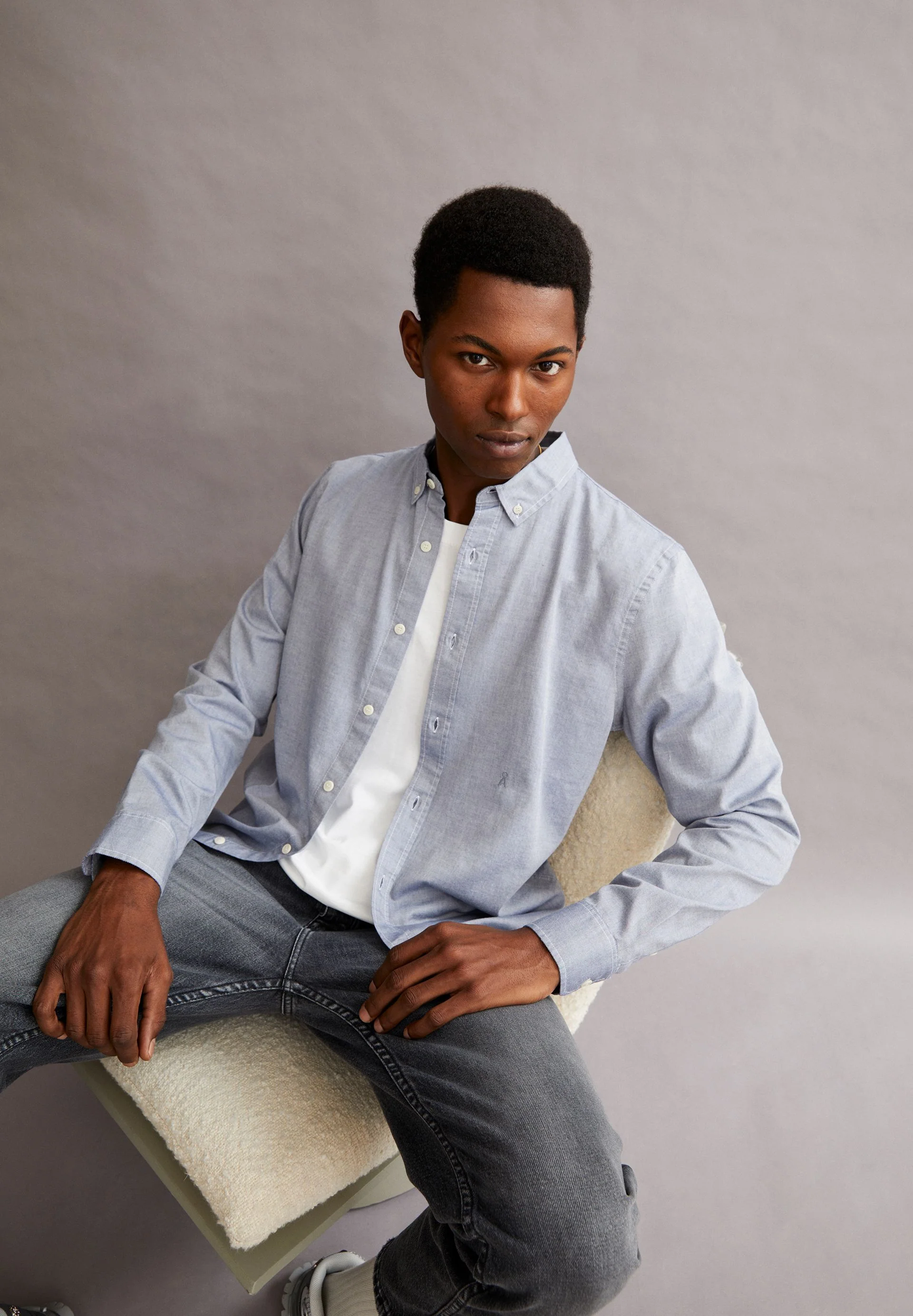 QUAASA LANGARMHEMD | faded indigo - Image 4