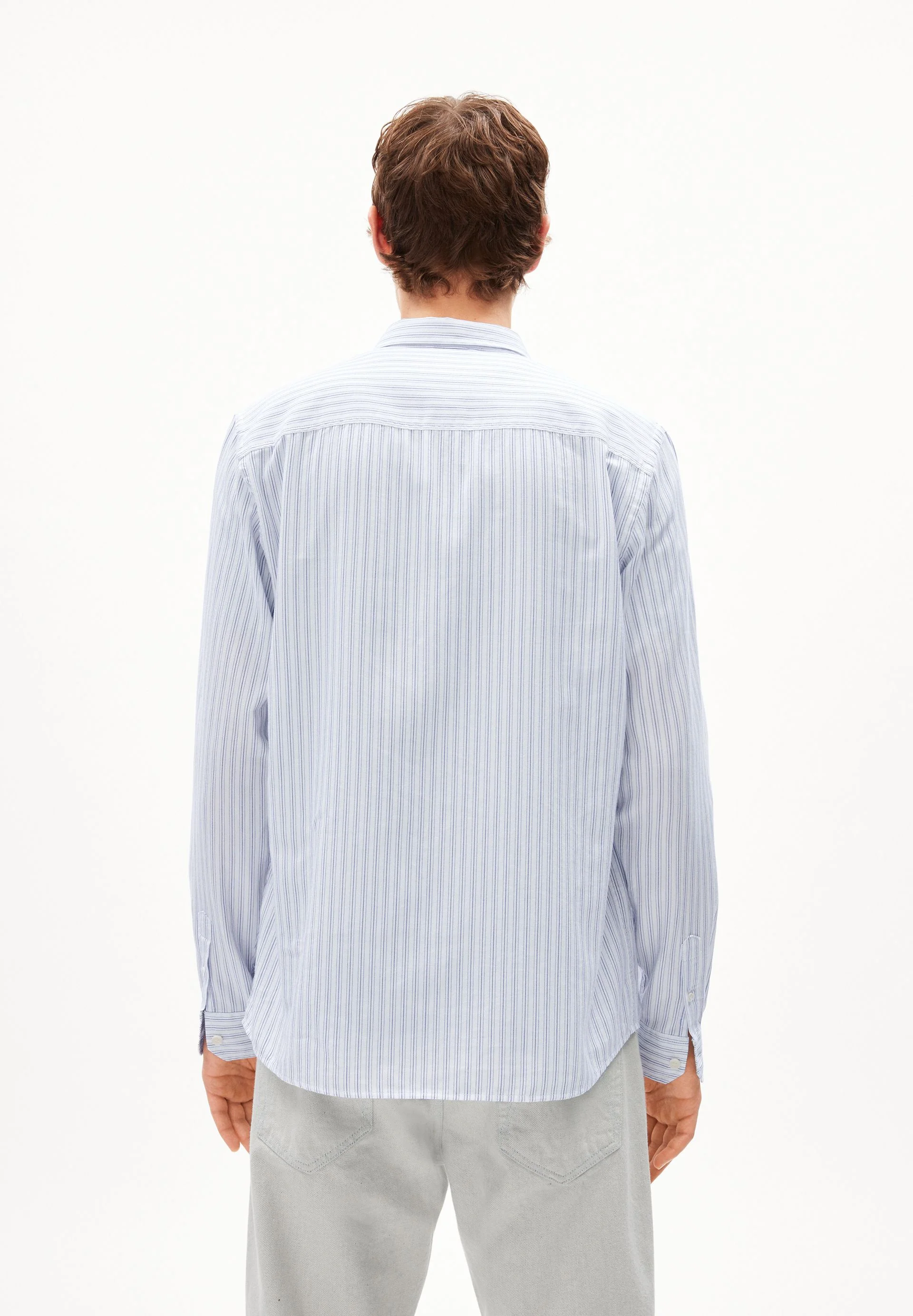 QUAASA STRIPES LANGARMHEMD | white-dynamo blue - Image 2