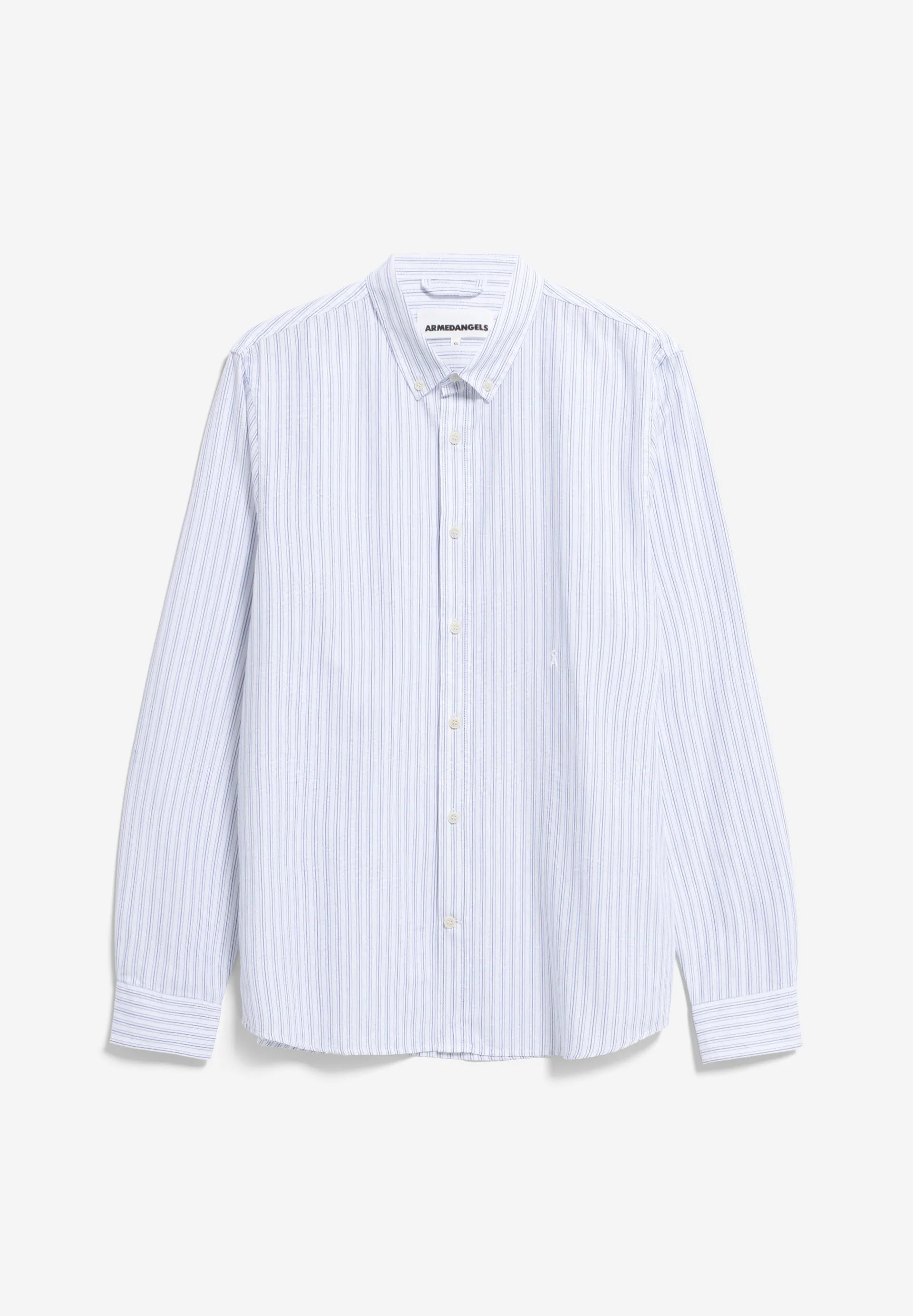 QUAASA STRIPES LANGARMHEMD | white-dynamo blue - Image 6