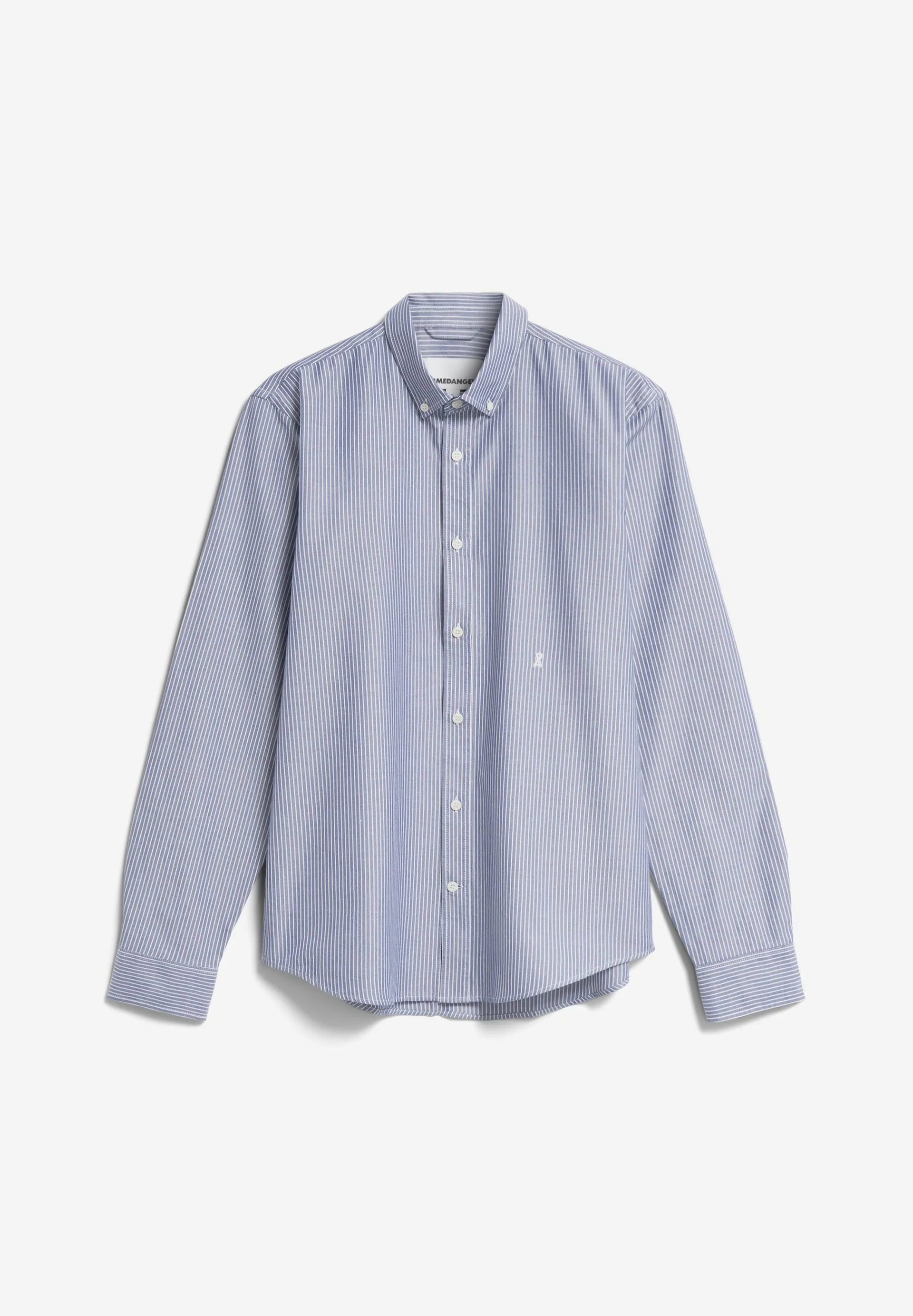 QUAASA STRIPES LANGARMHEMD | white-faded indigo - Image 6