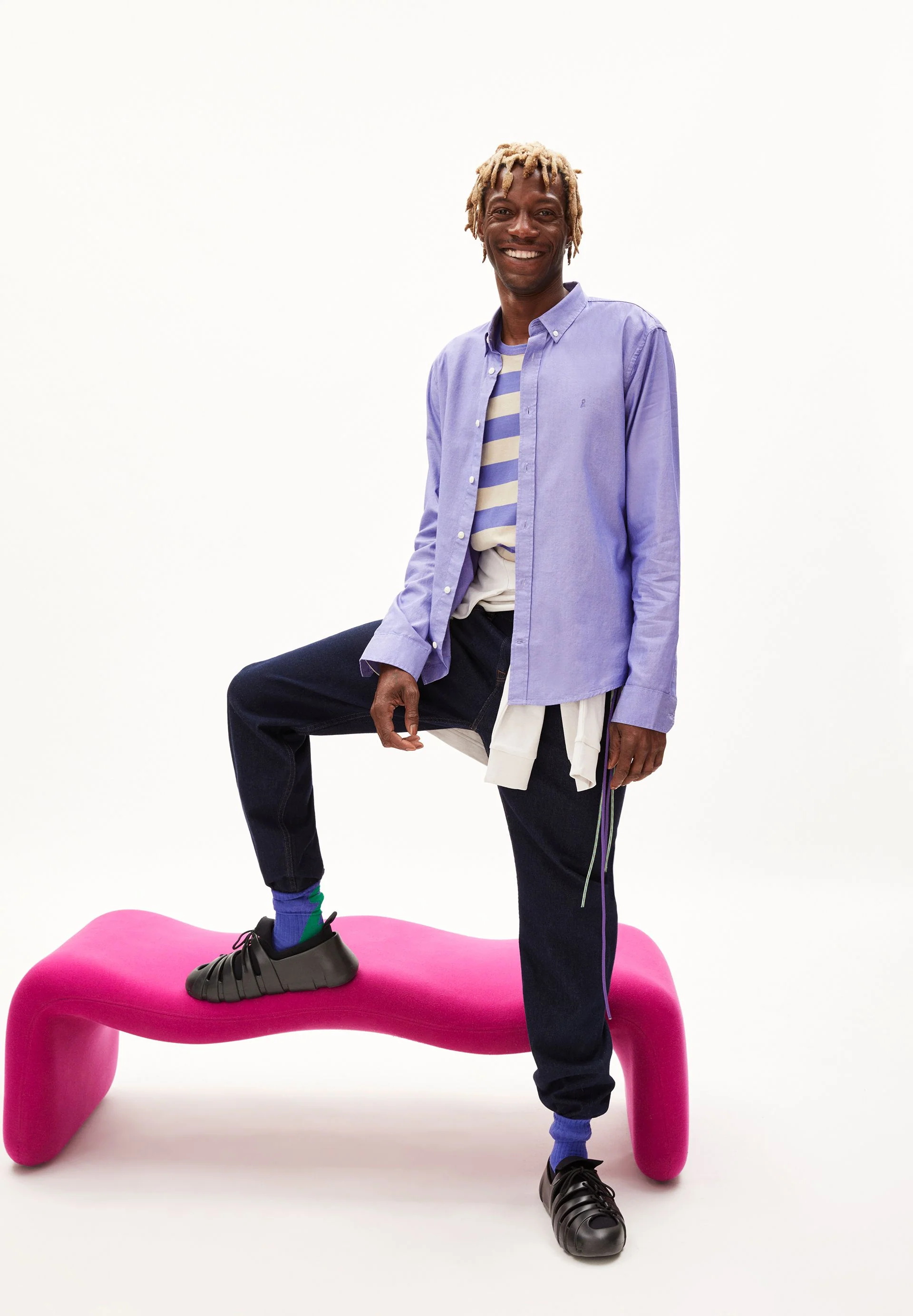 QUAASA LANGARMHEMD | vibrant violet - Image 4