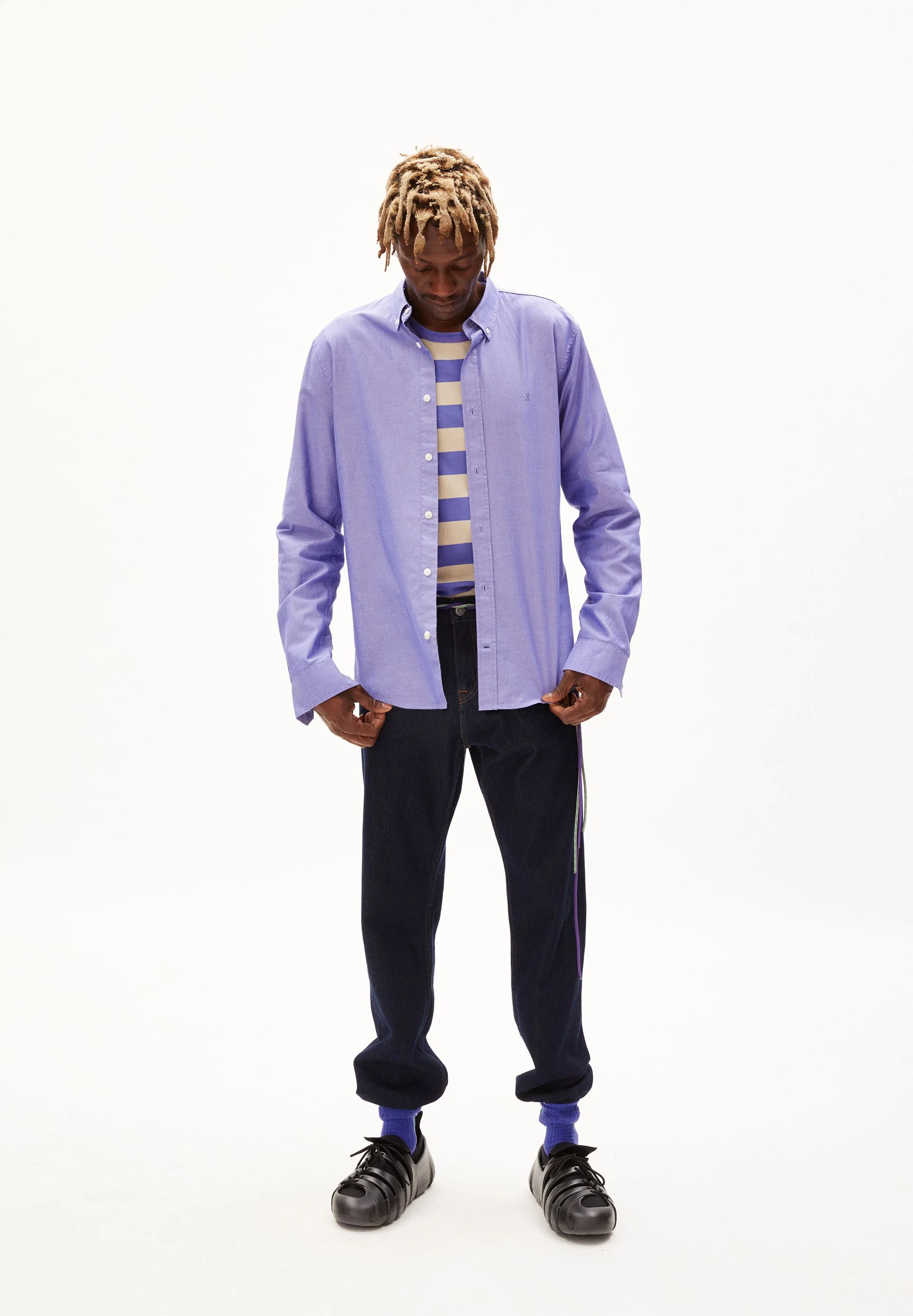 QUAASA LANGARMHEMD | vibrant violet - Image 5