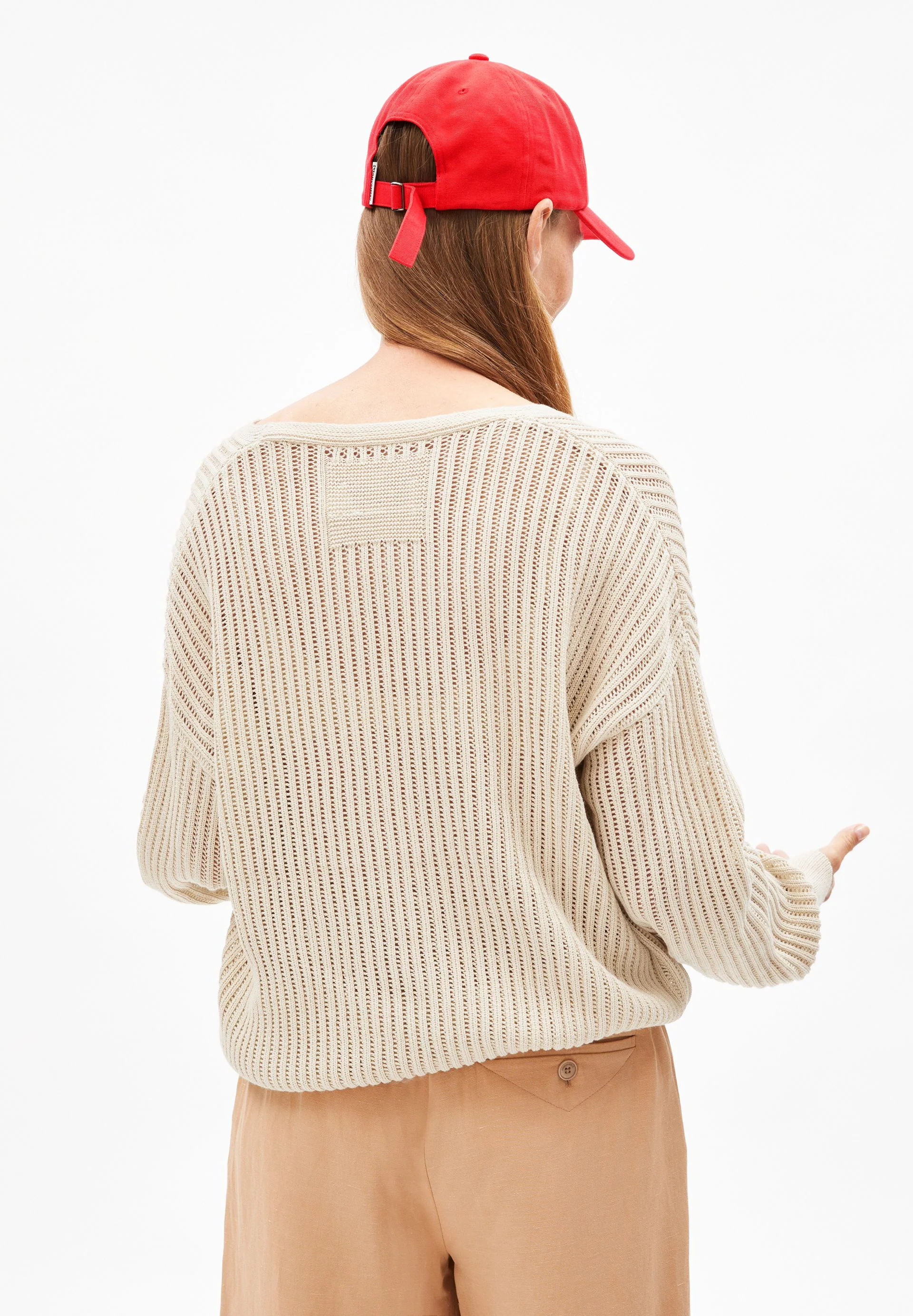 LEINEN-MIX STRICKPULLOVER | raw white - Image 2