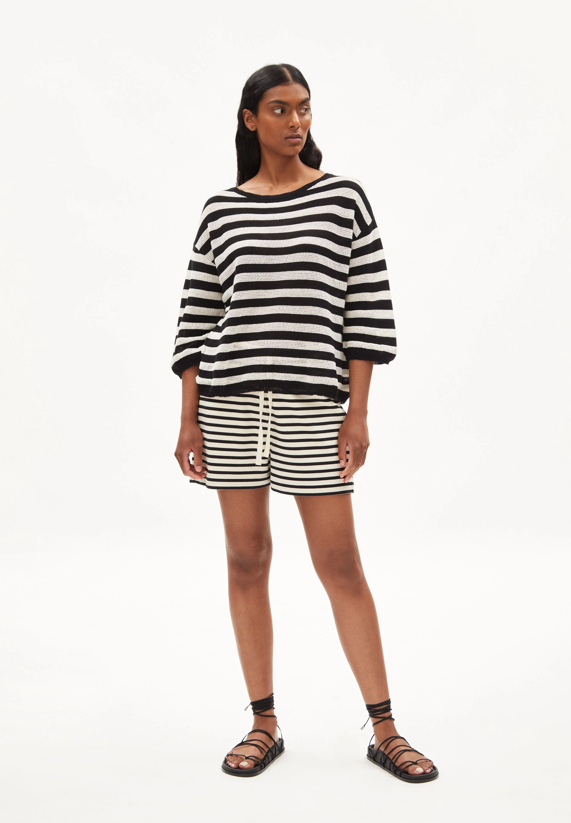 RATHAA STRIPES | black-off white - Image 5