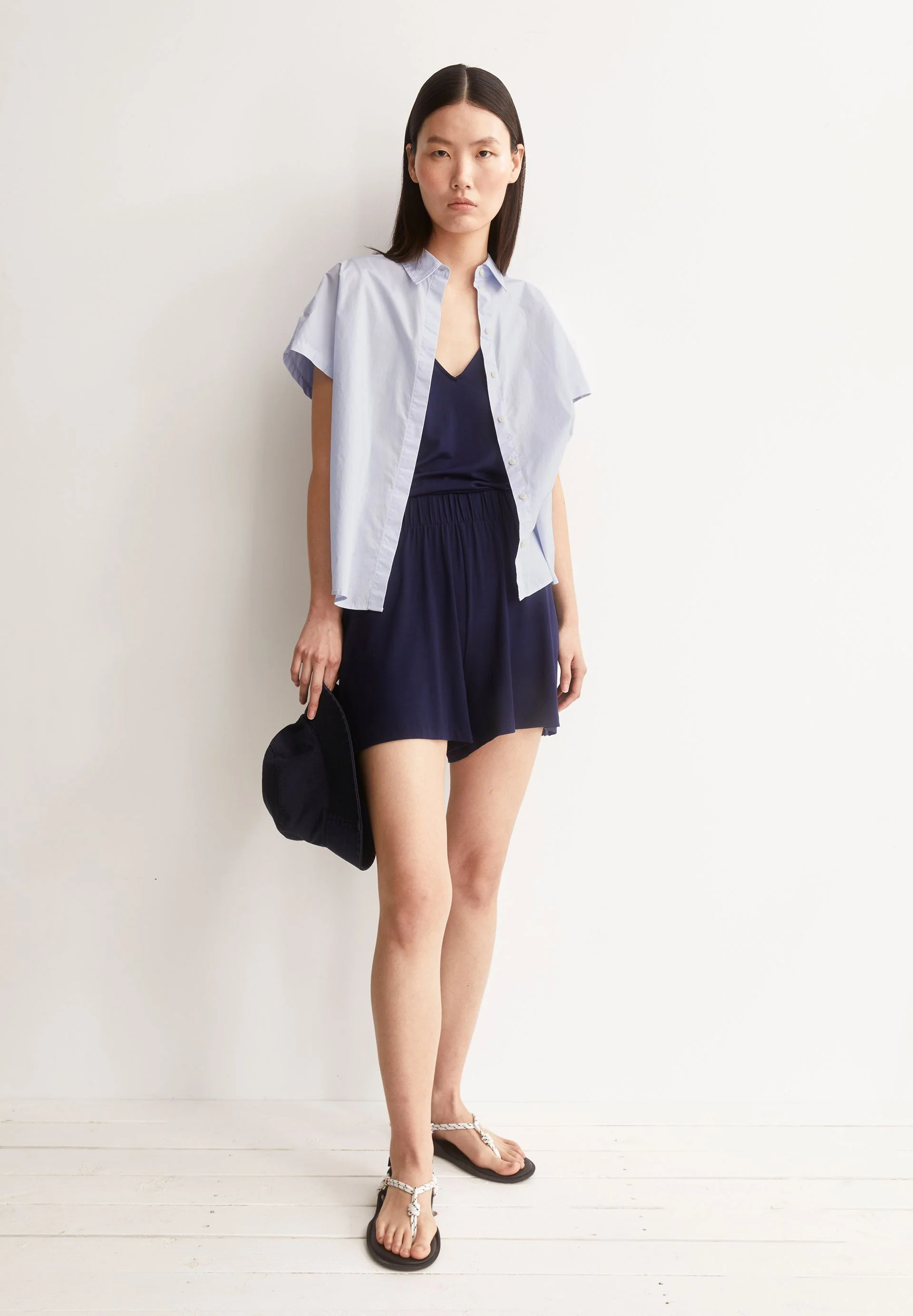 RELAXED JERSEY-SHORTS | tinted navy - Image 4