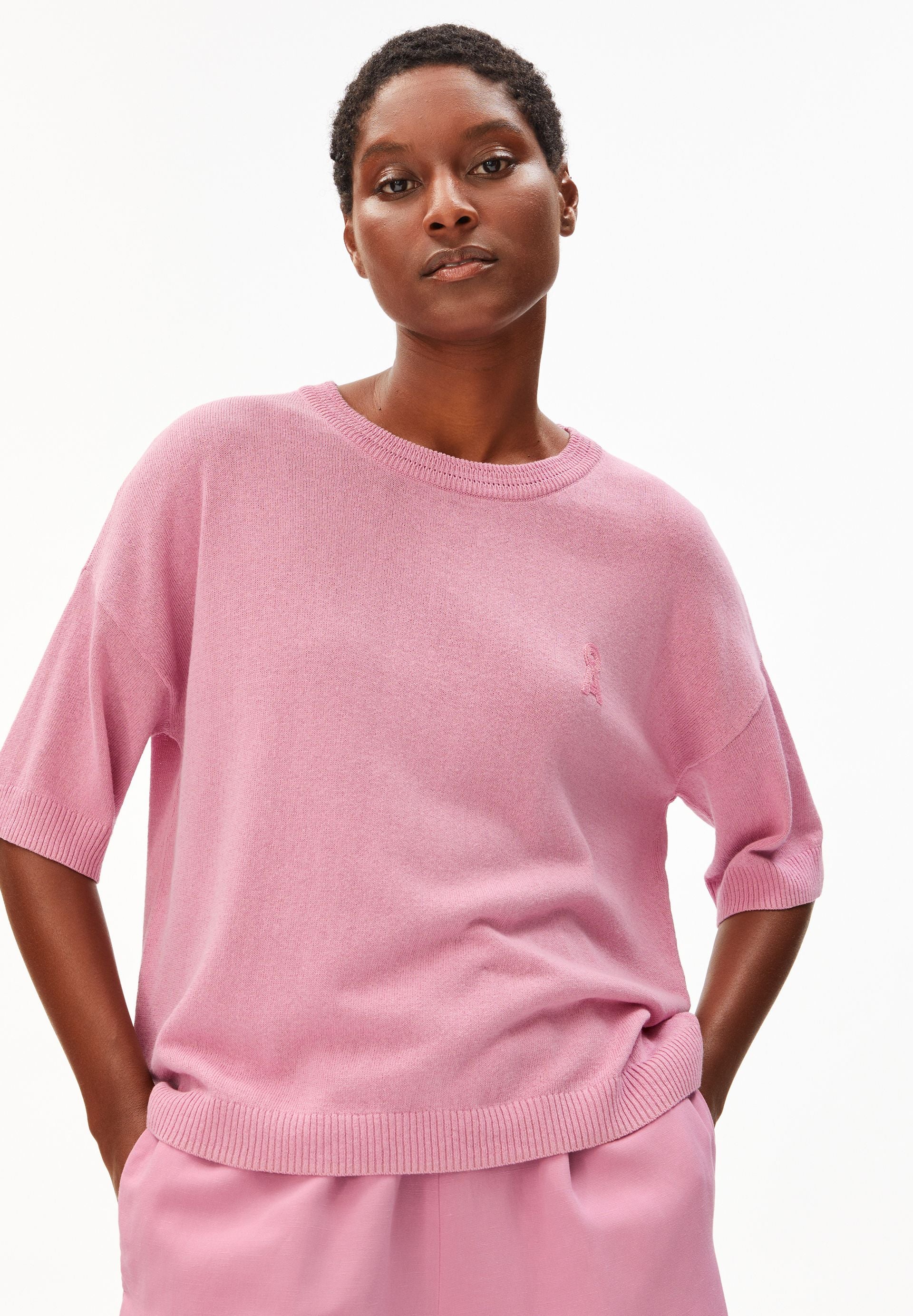 S SL LINEN BLEND KNIT SWEATER - Image 4