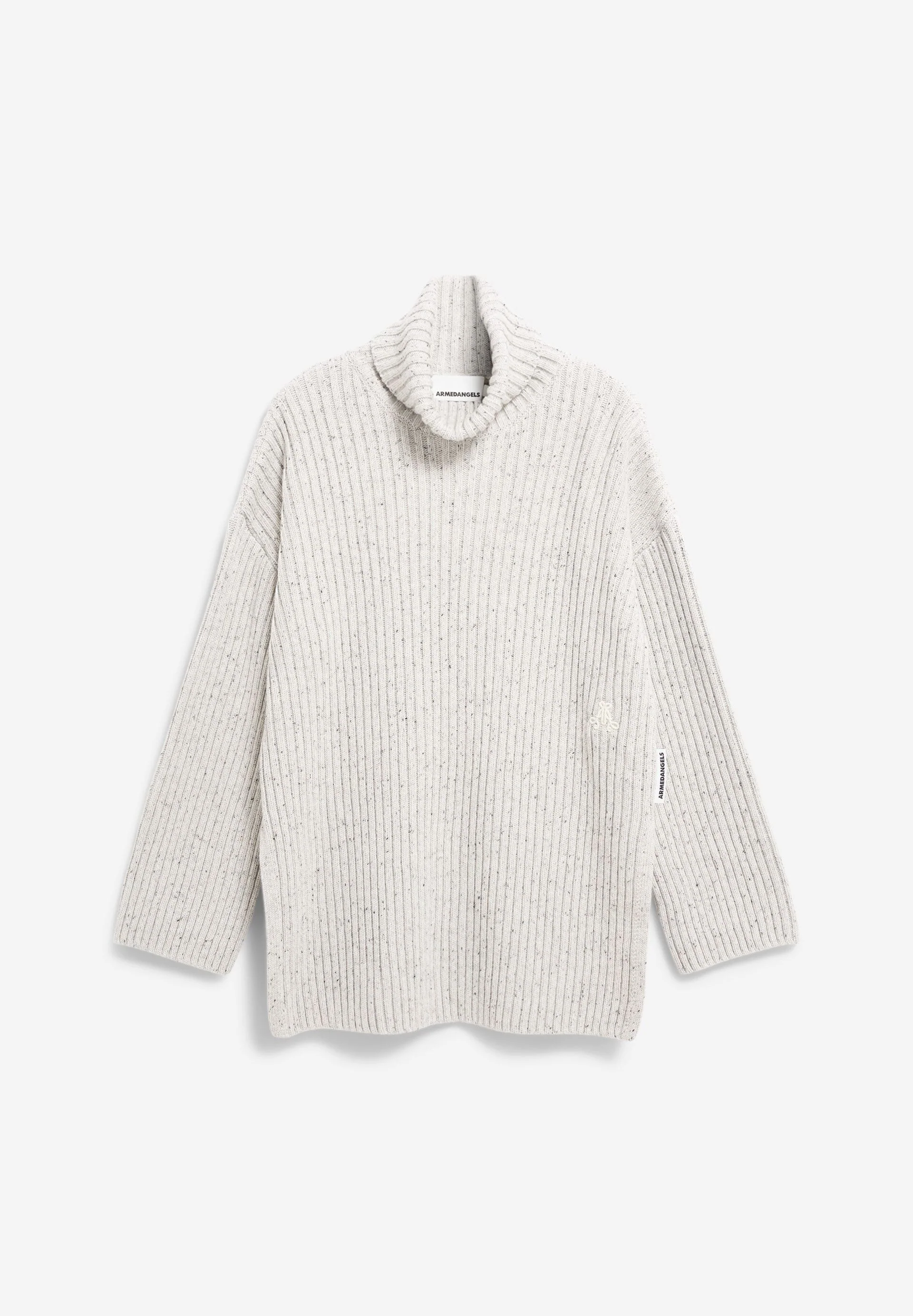 SABIRAA TWEED STRICKPULLOVER | oatmilk-black - Image 6