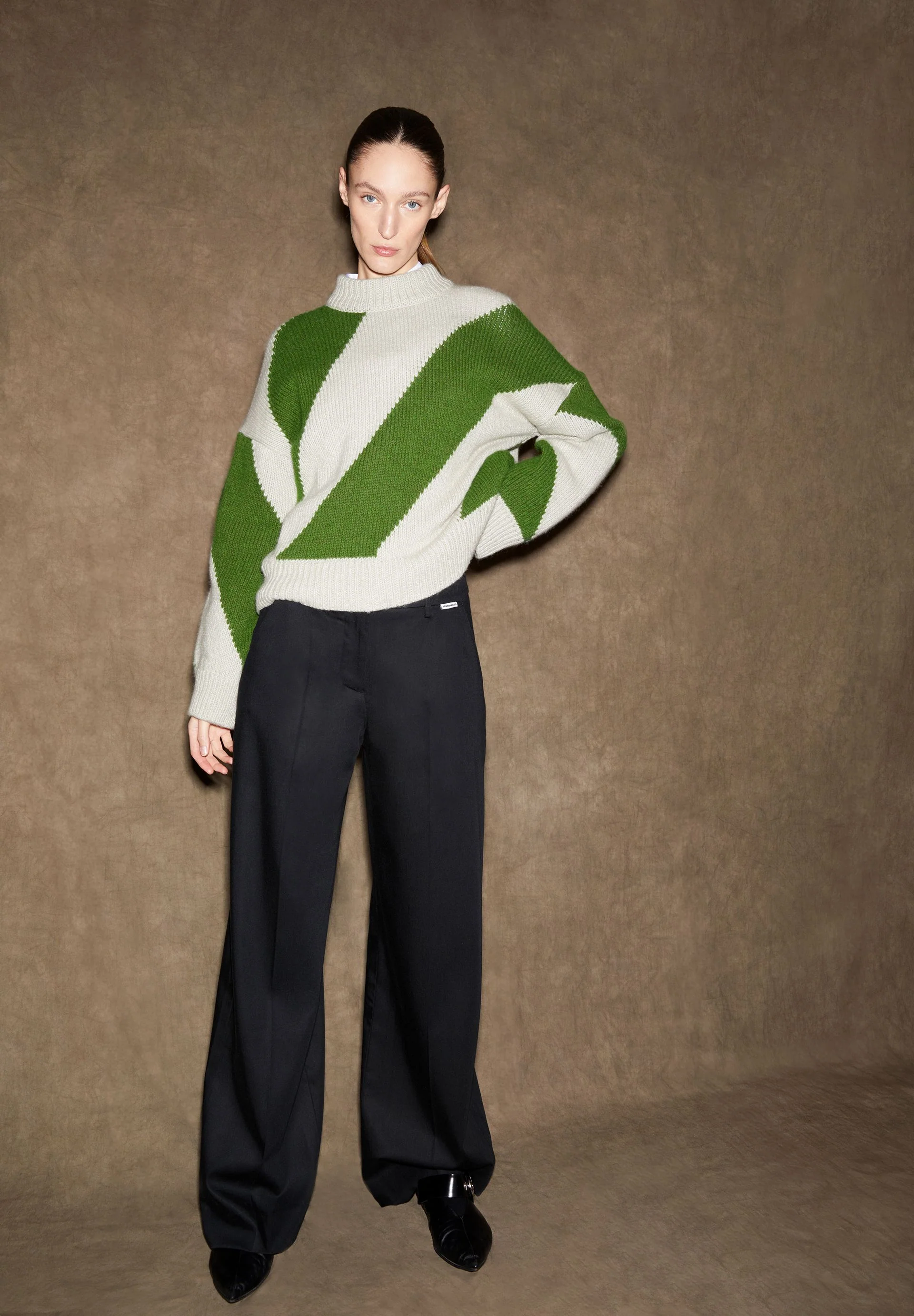 SADNAA STRIPES | gravel-ivy green - Image 4
