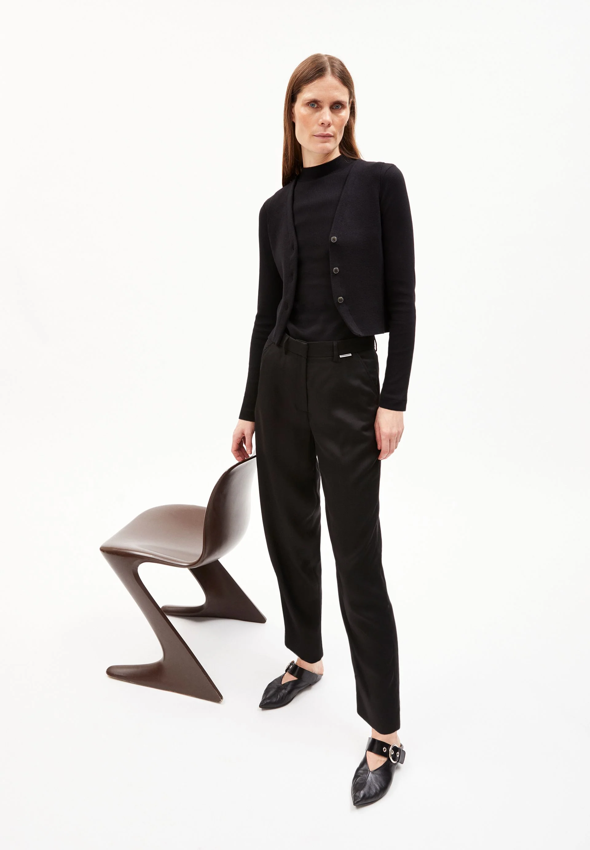 SANDRINAA TAPERED HOSE | black - Image 4