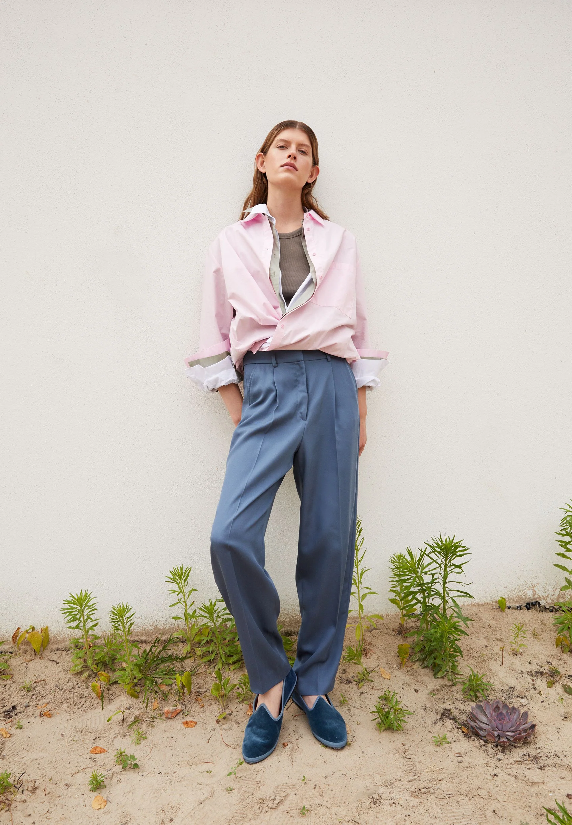 SANDRINAA TAPERED HOSE | iron blue - Image 4