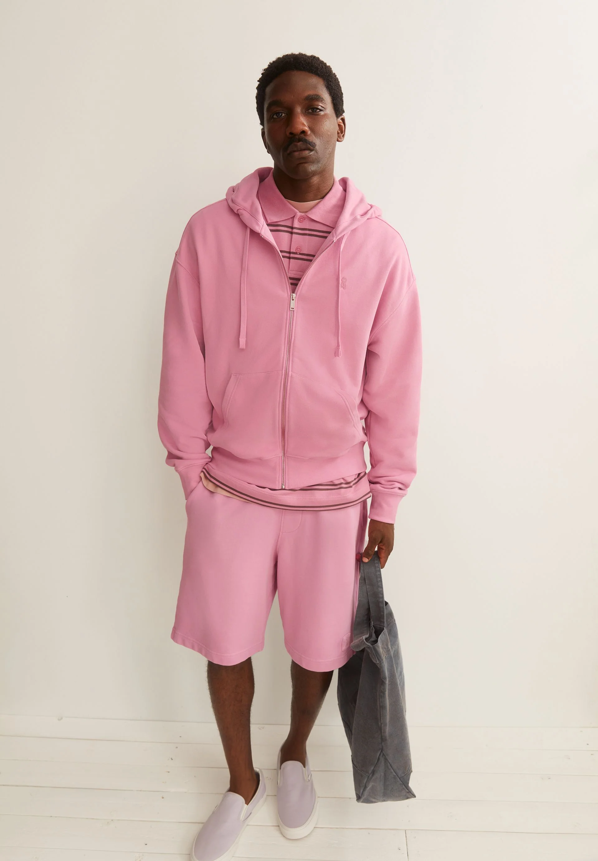 SAROMIAAN LOOP SWEATJACKE | washed berry - Image 4