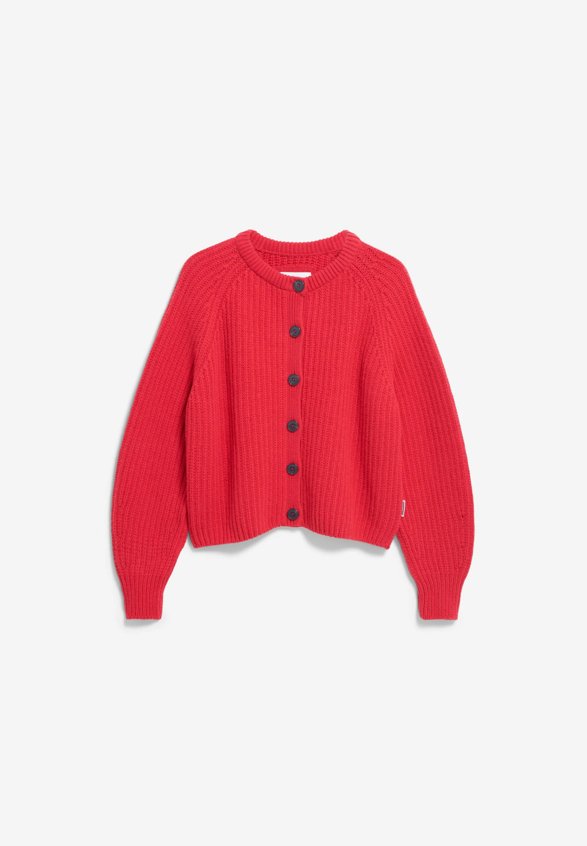 RIB KNIT CARDIGAN | candy apple - Image 6