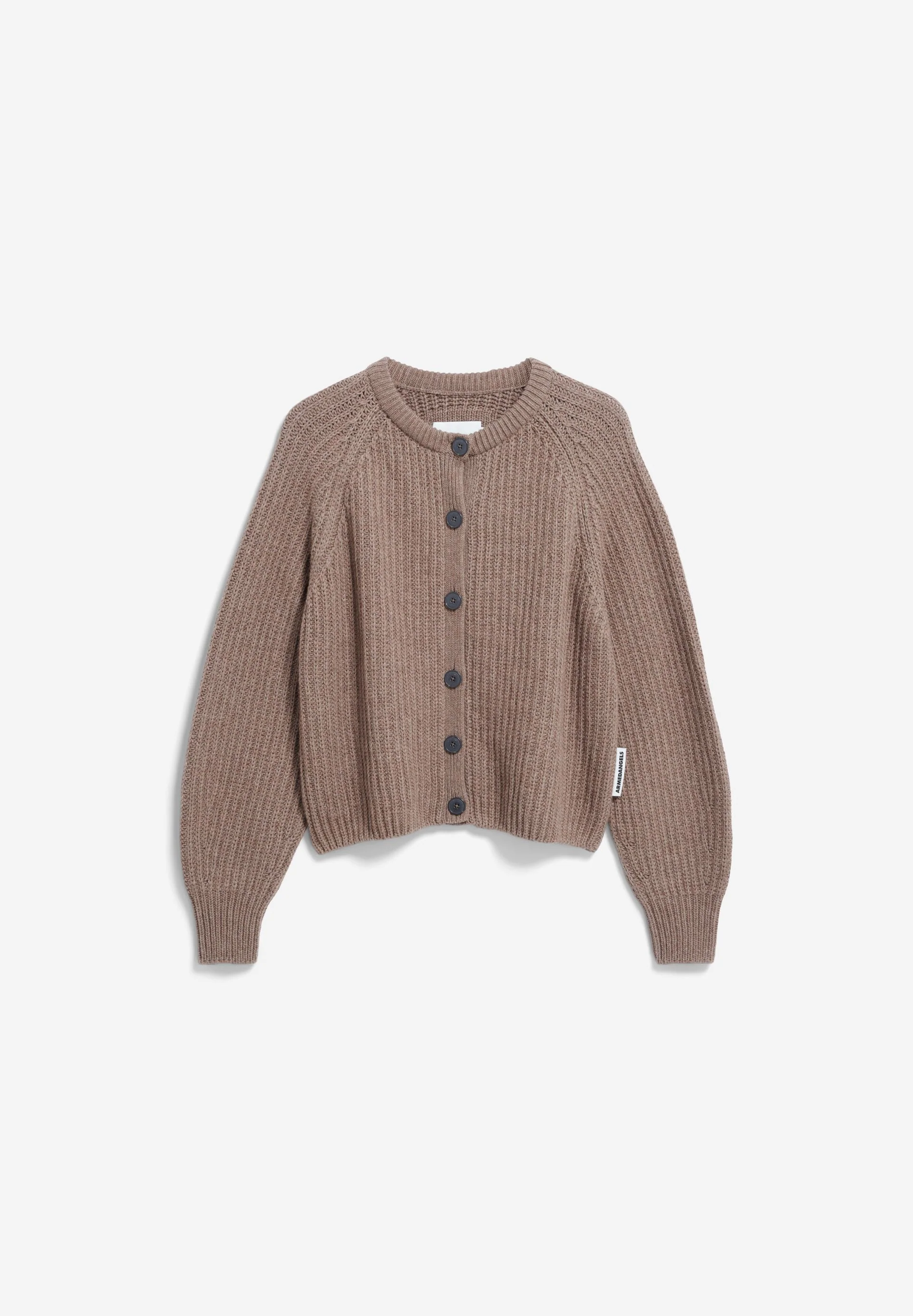 RIB KNIT CARDIGAN | cinnamon dust melange - Image 6