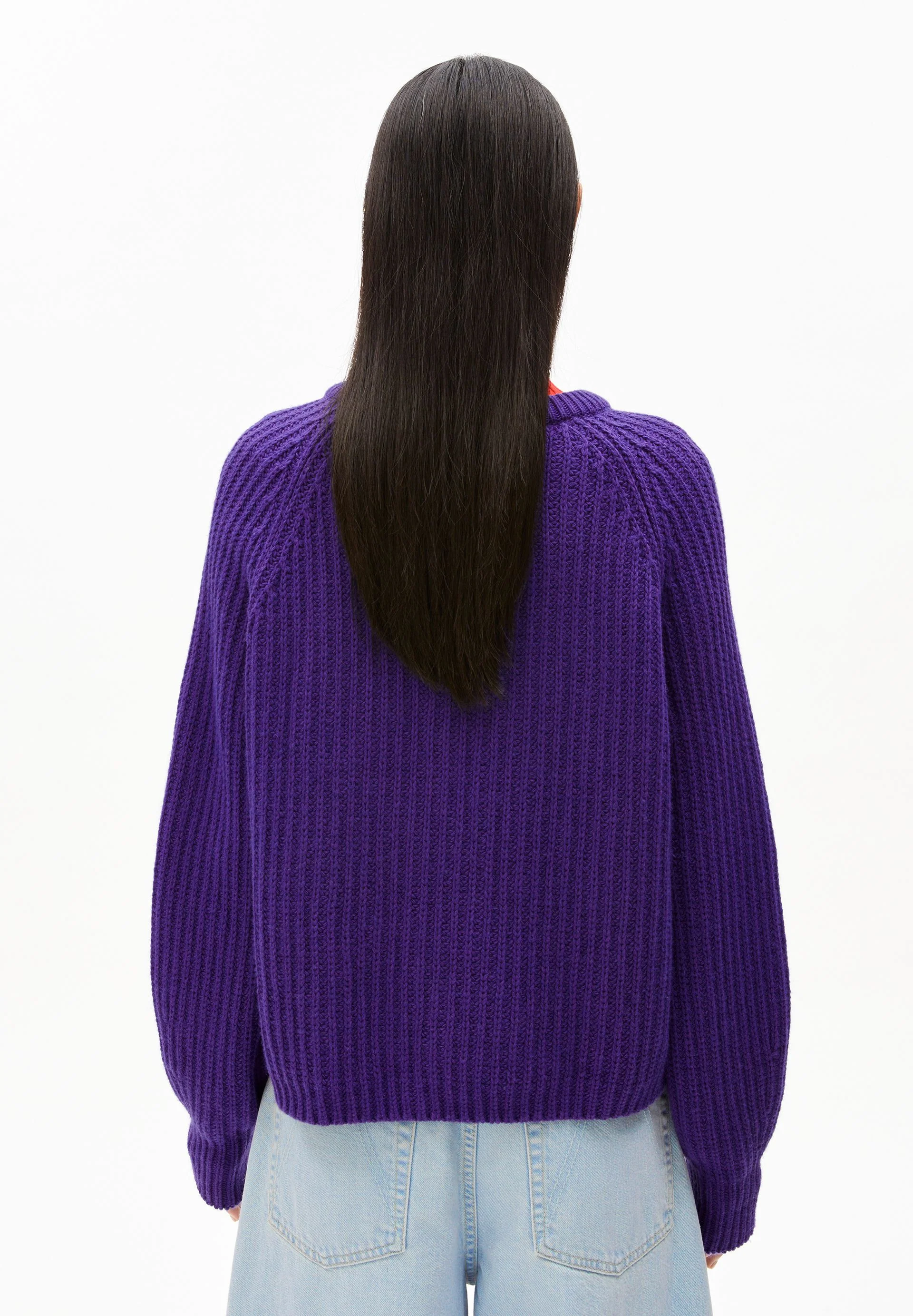 RIB KNIT CARDIGAN | indigo lilac - Image 2
