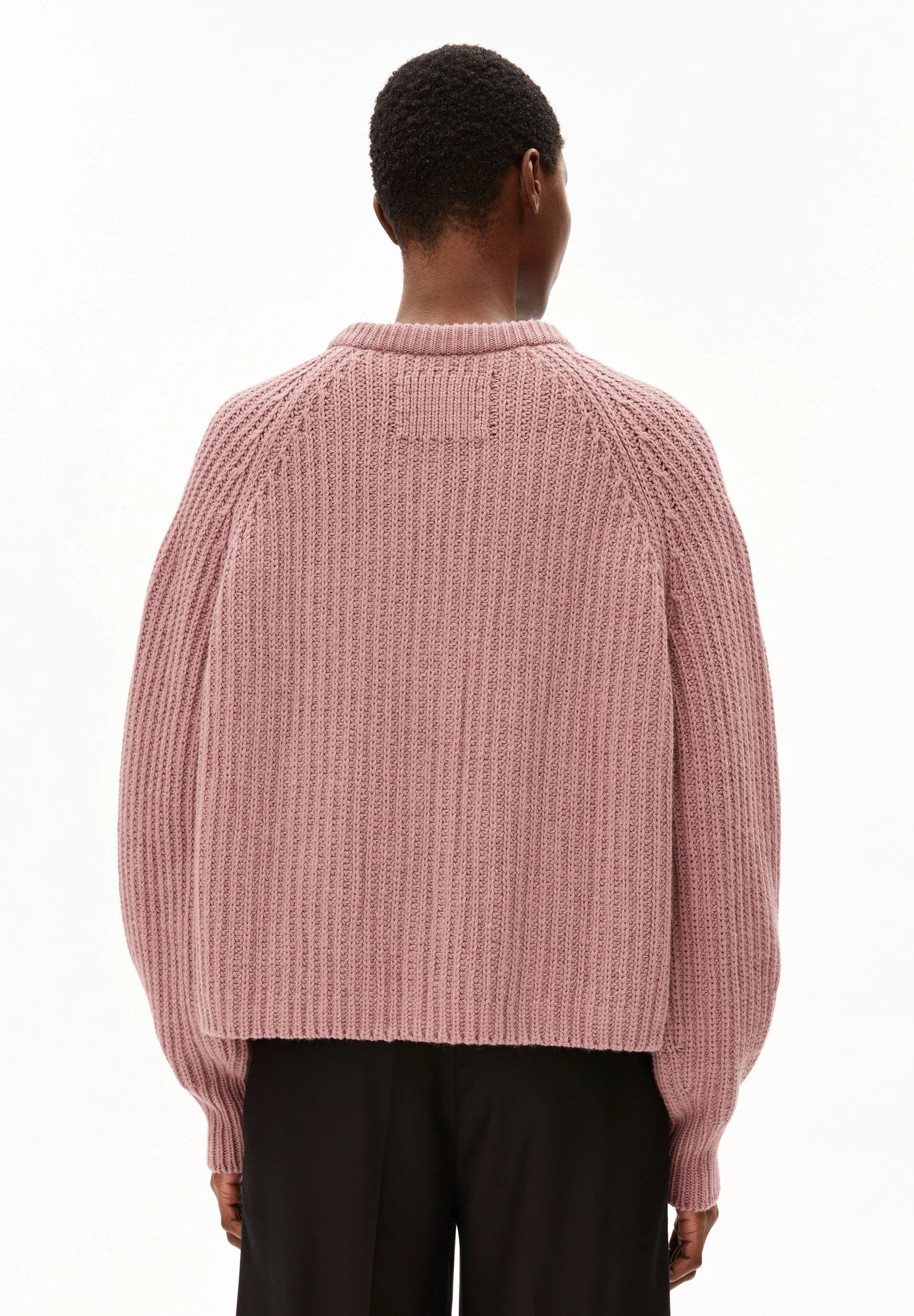 RIB KNIT CARDIGAN | light berry - Image 2