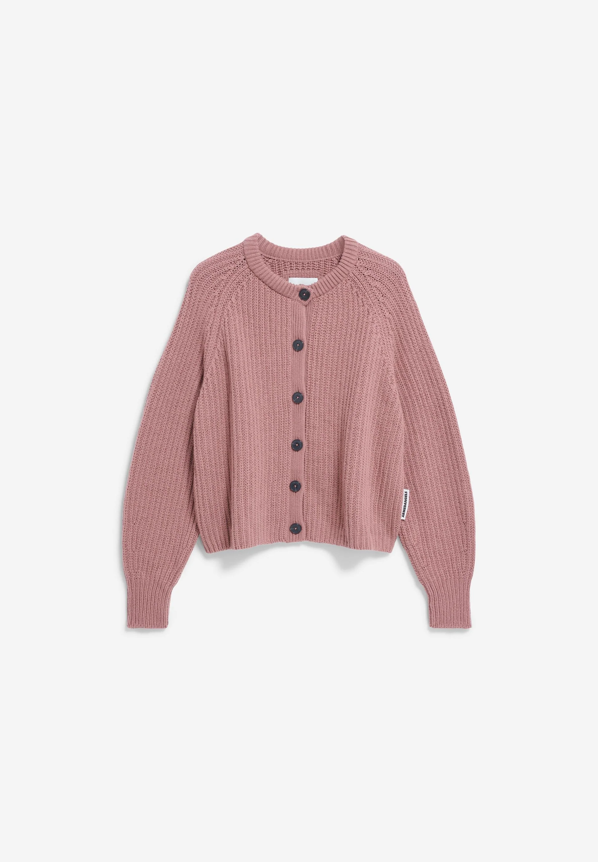 RIB KNIT CARDIGAN | light berry - Image 6