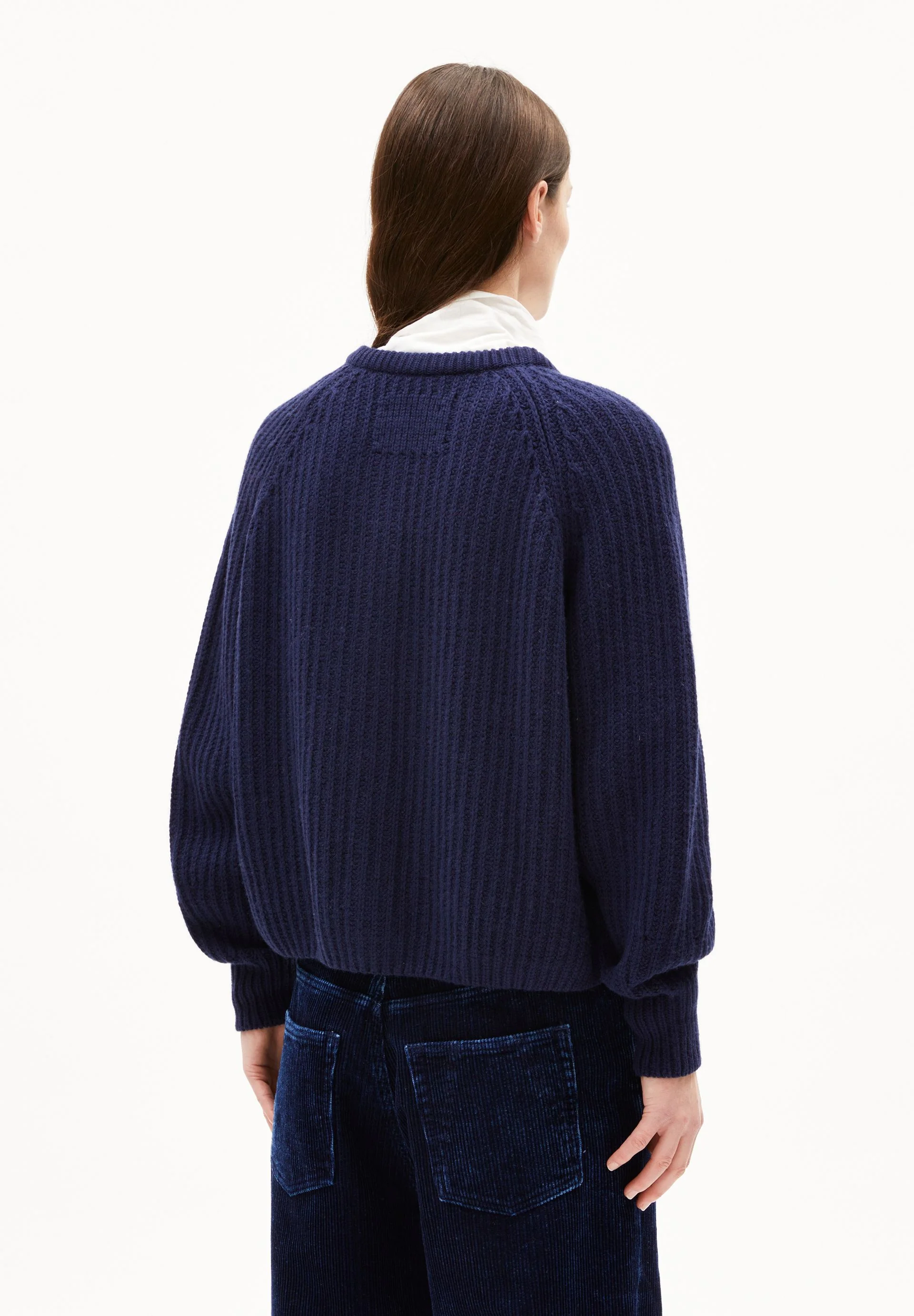 RIB KNIT CARDIGAN | tinted navy - Image 2
