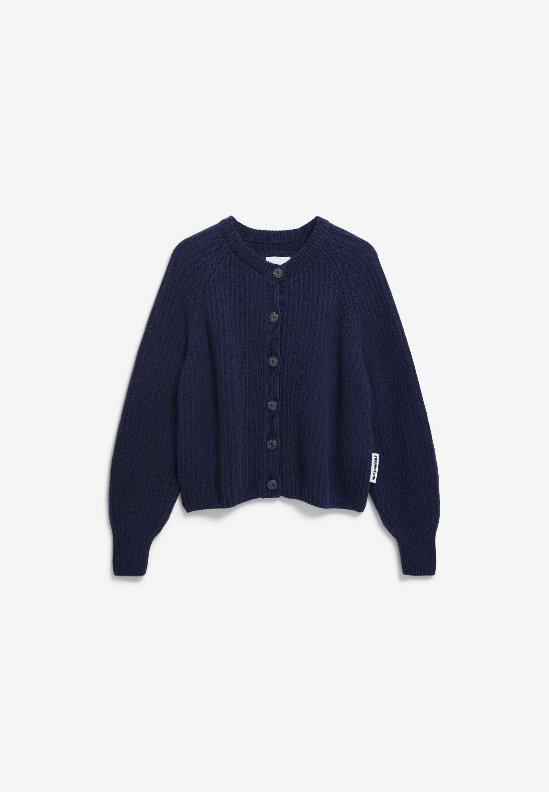 RIB KNIT CARDIGAN | tinted navy - Image 6