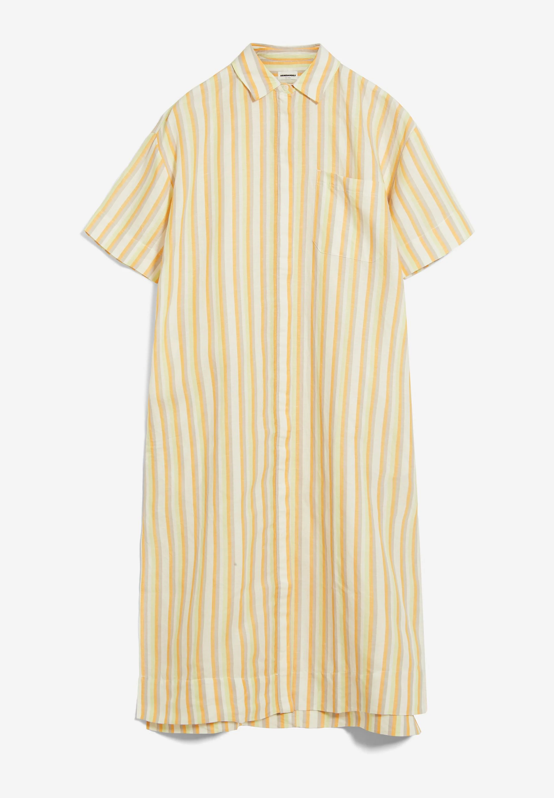 SESSAA STRIPED LINO | off white-mangorange - Image 6