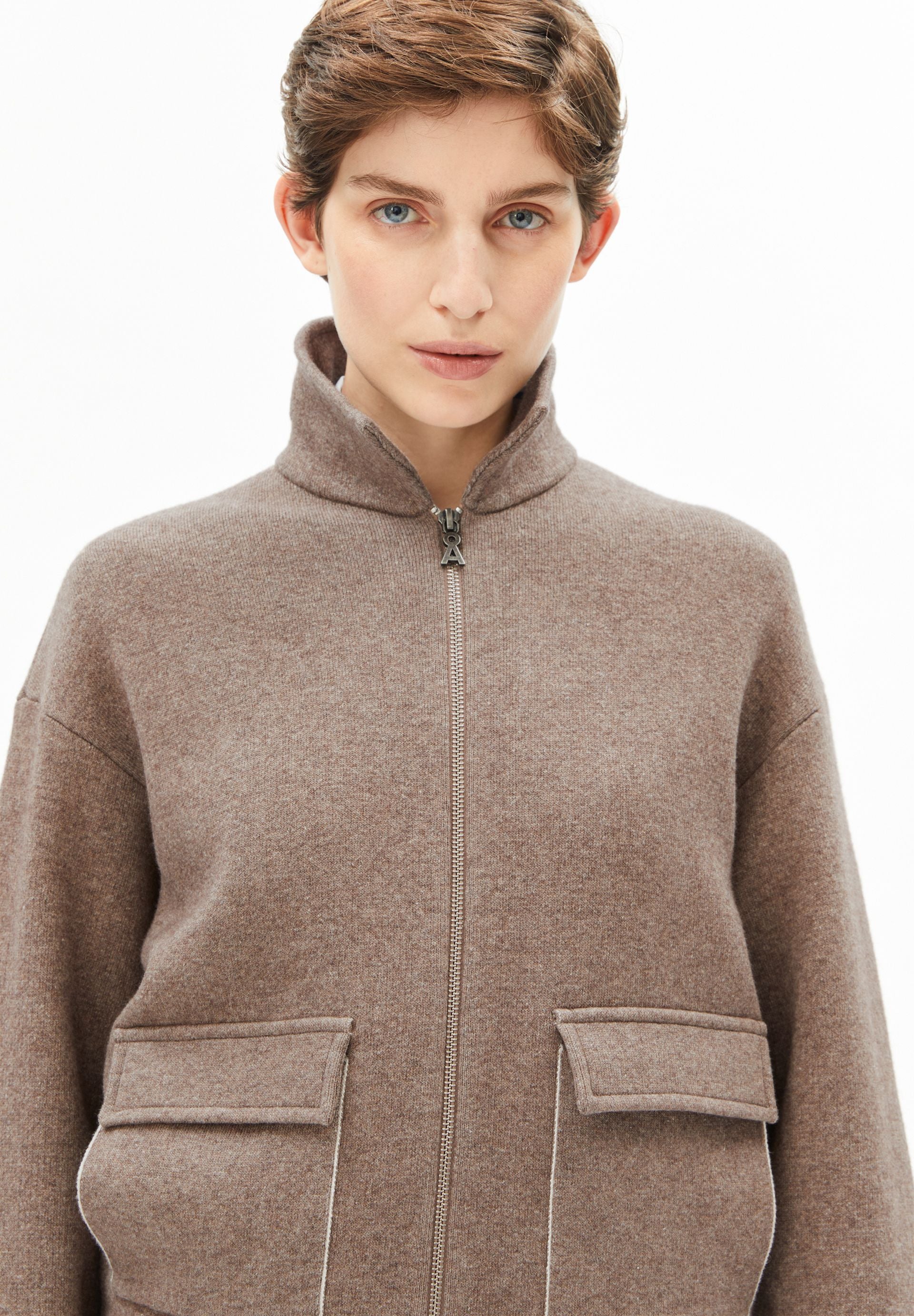 KURZE STRICKJACKE | cinnamon dust melange - Image 3