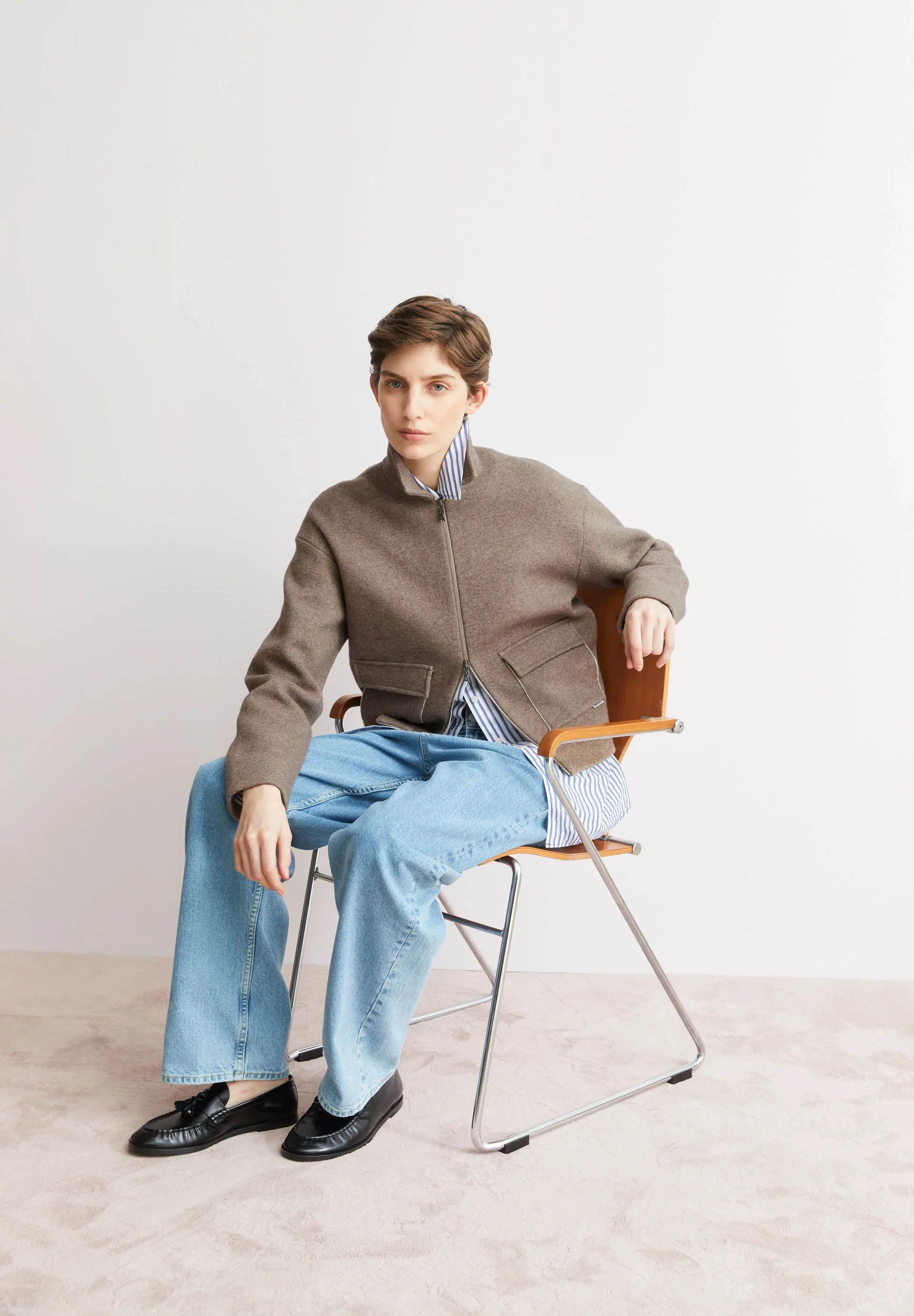 KURZE STRICKJACKE | cinnamon dust melange - Image 4