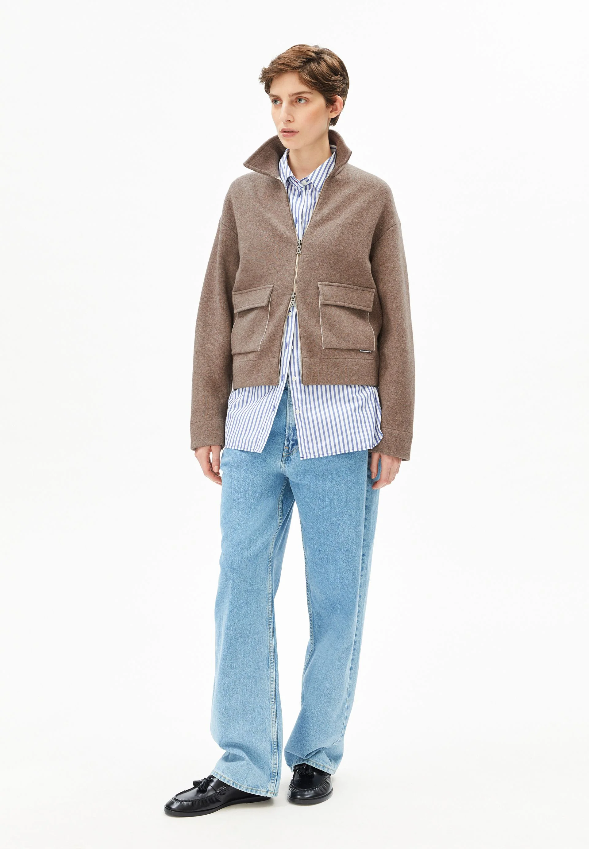 KURZE STRICKJACKE | cinnamon dust melange - Image 5