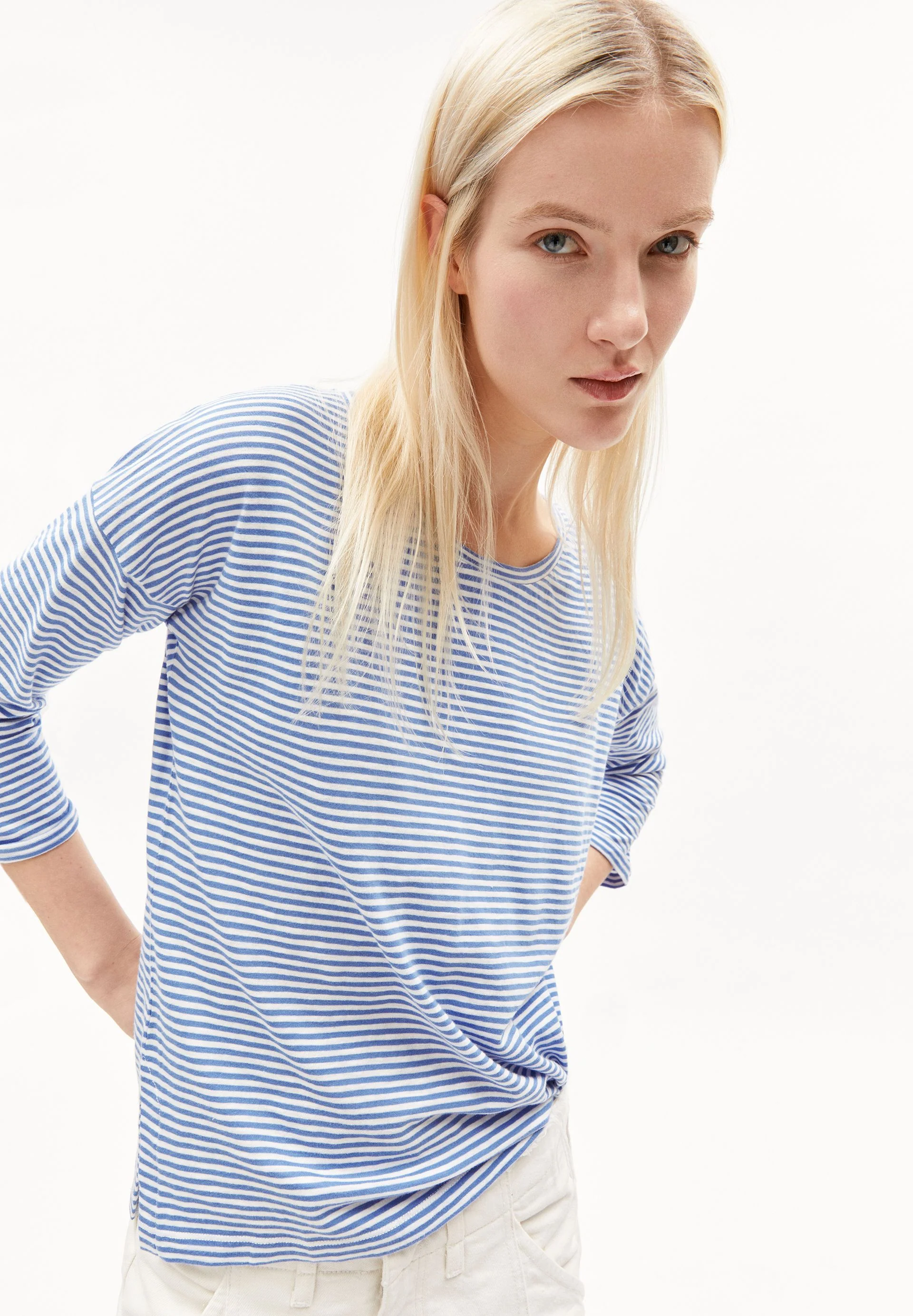 SIANAA LOVELY STRIPES | blue bloom-oatmilk - Image 3