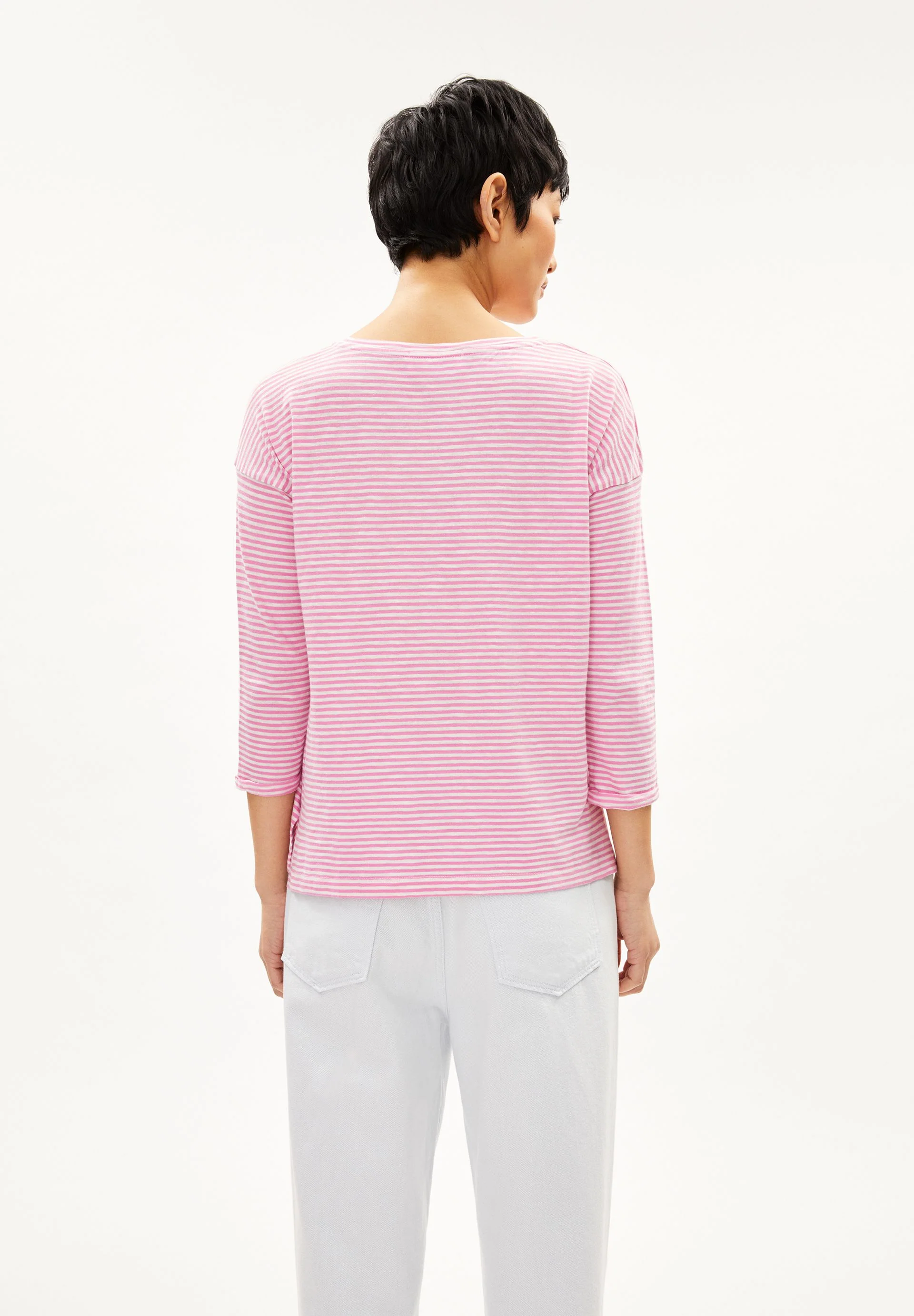 SIANAA LOVELY STRIPES | raspberry pink-oatmilk - Image 2