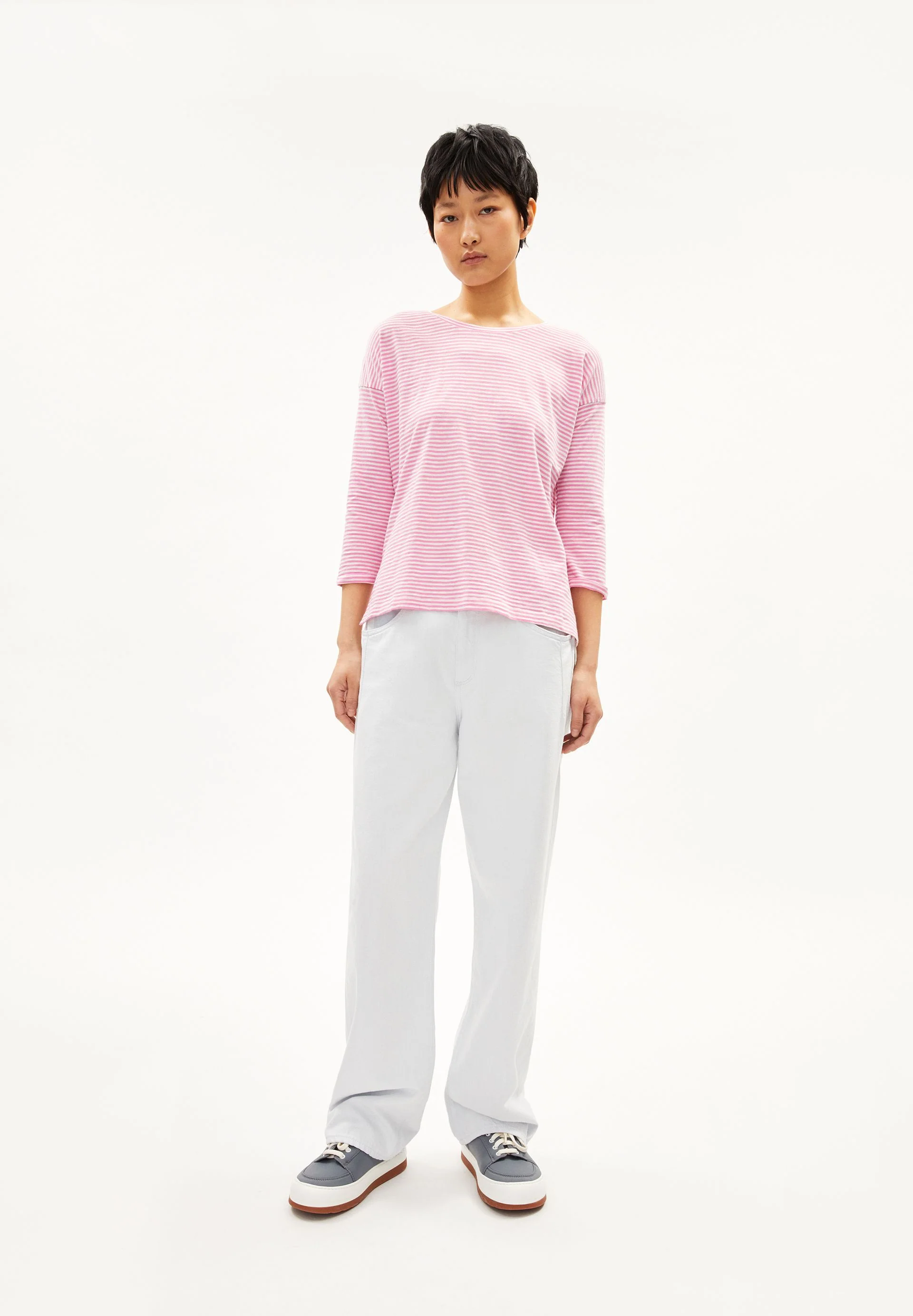 SIANAA LOVELY STRIPES | raspberry pink-oatmilk - Image 5