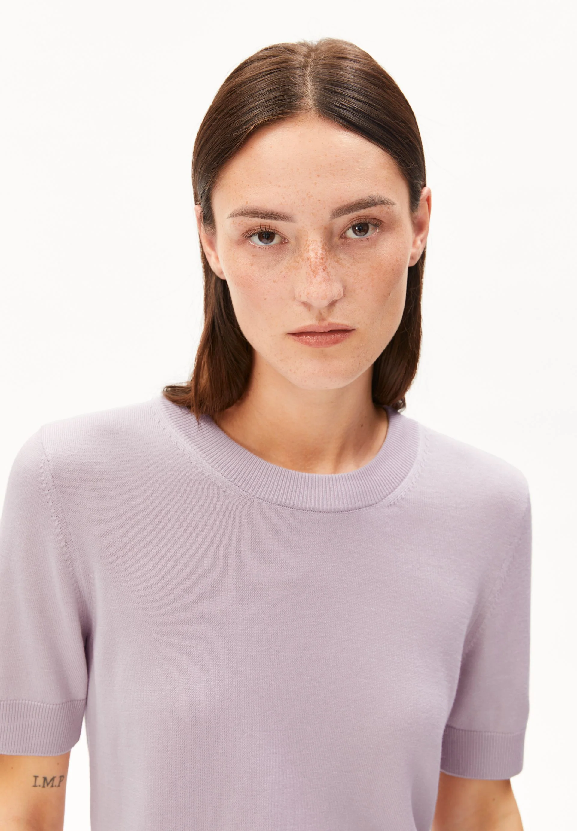SILJIAAS STRICK T-SHIRT | ice grape - Image 3
